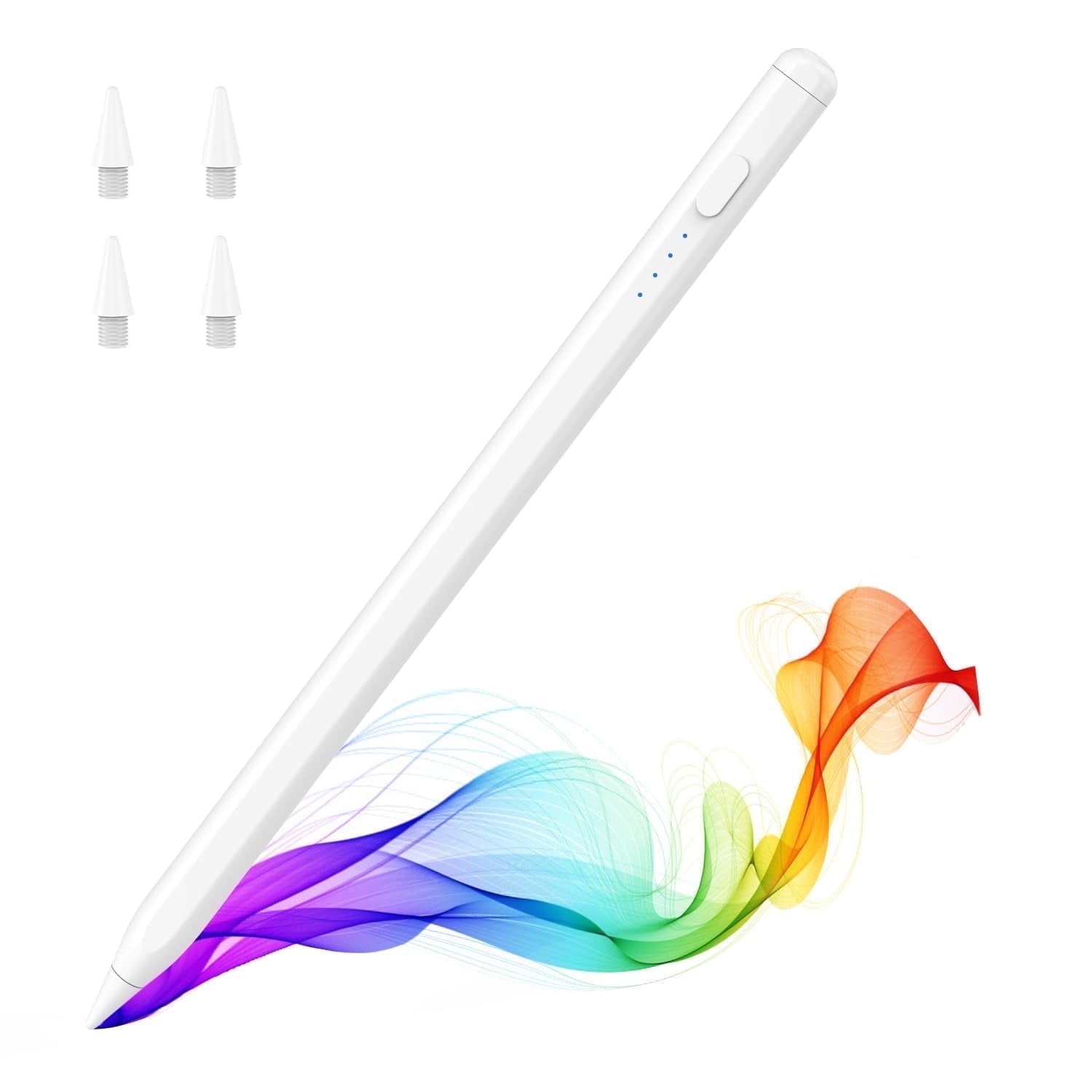 MoKo Stylus Pen for iPad, Precision Digital Pencil with Tilt Sensitivity and Palm Rejection (White, 1 Pack) zyuzk