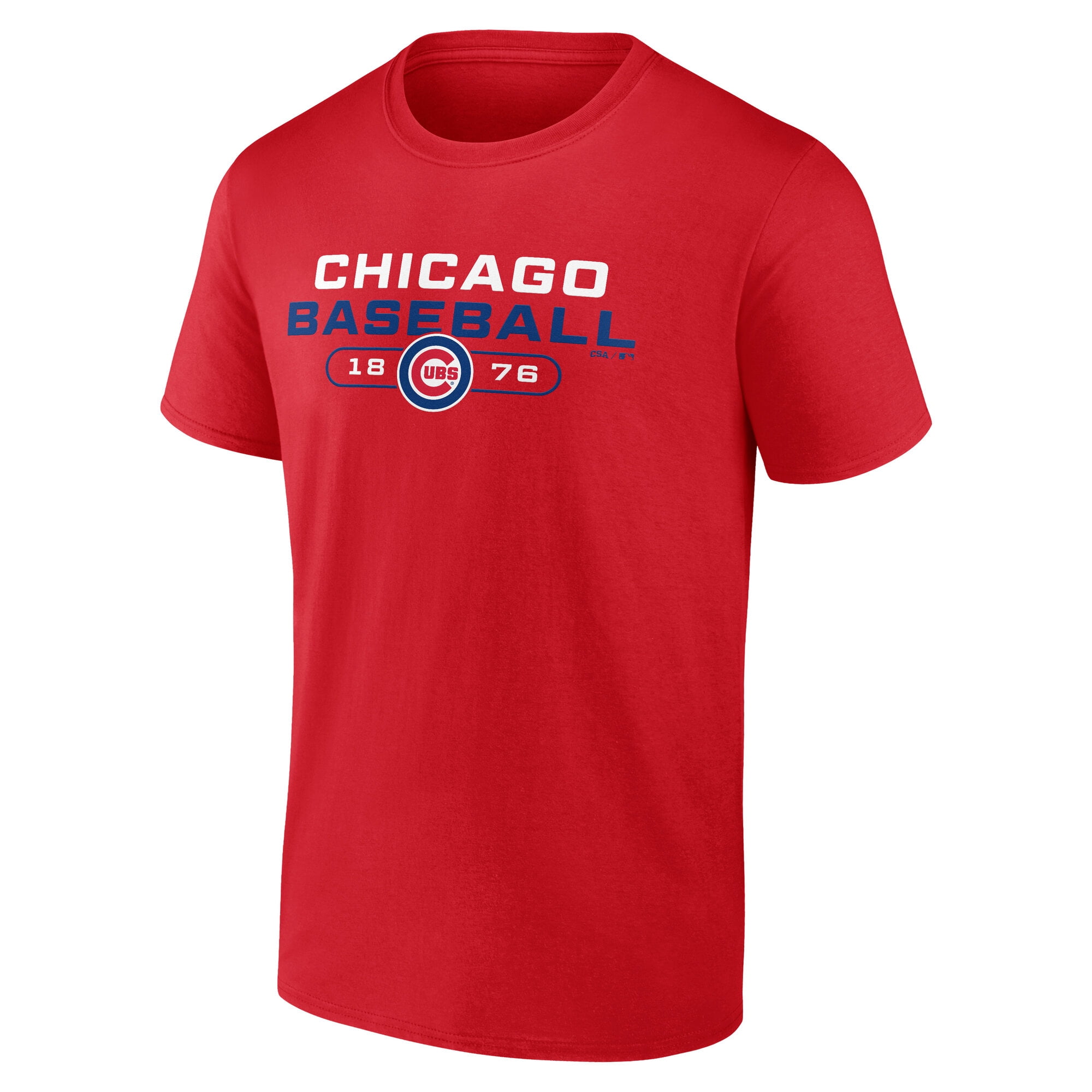 Chicago Cubs MLB Men's Cotton Short Sleeve T-Shirt (Team Logo, S-3XL) 0vrl9