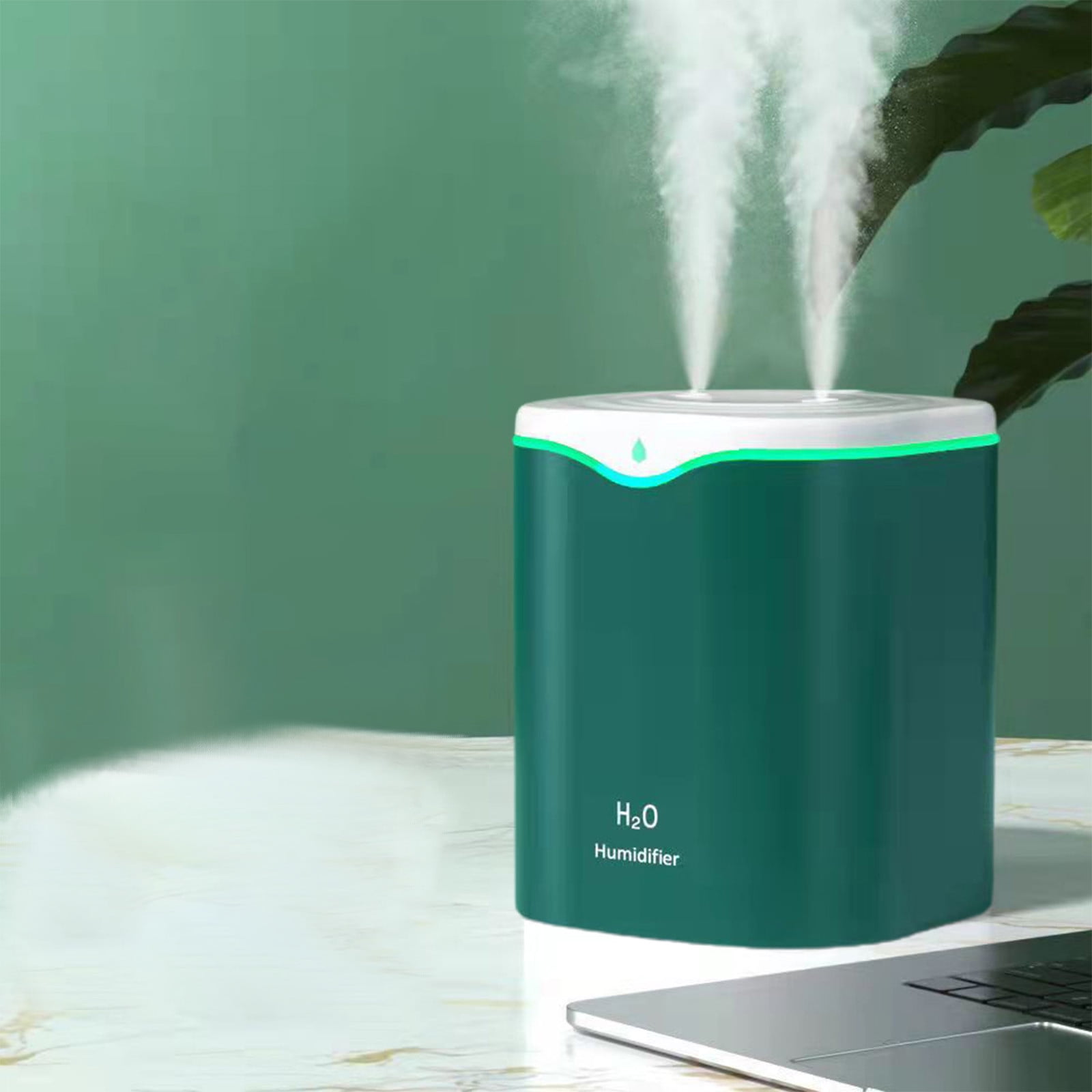 Dadiaei Cool & Warm Mist Humidifier for Bedroom and Nursery (Green, 67.6 fl oz) 0kbuu