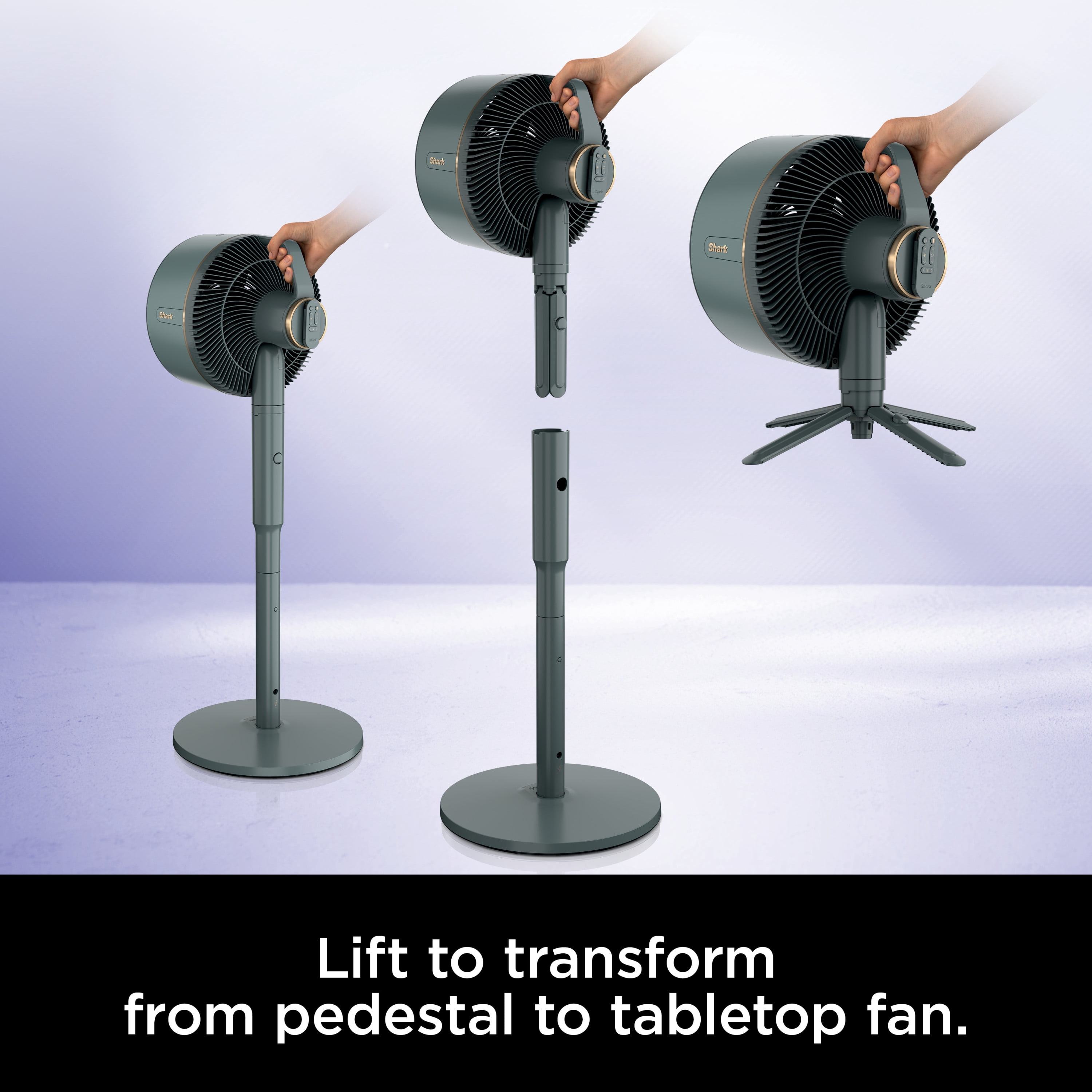 Shark FlexBreeze Portable Outdoor & Indoor Fan with InstaCool Misting Attachment (Grey, 13 lb) wr8bp