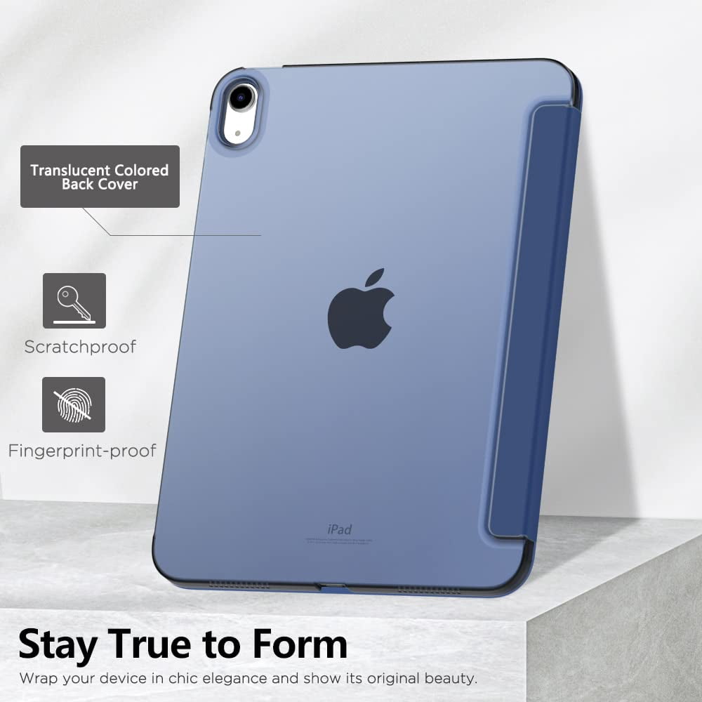 MoKo Slim Stand Protective Case for iPad 11th Gen 11 in 2025 and iPad 10th Gen 10.9 in 2022 (Navy Blue, 11 in) piobn