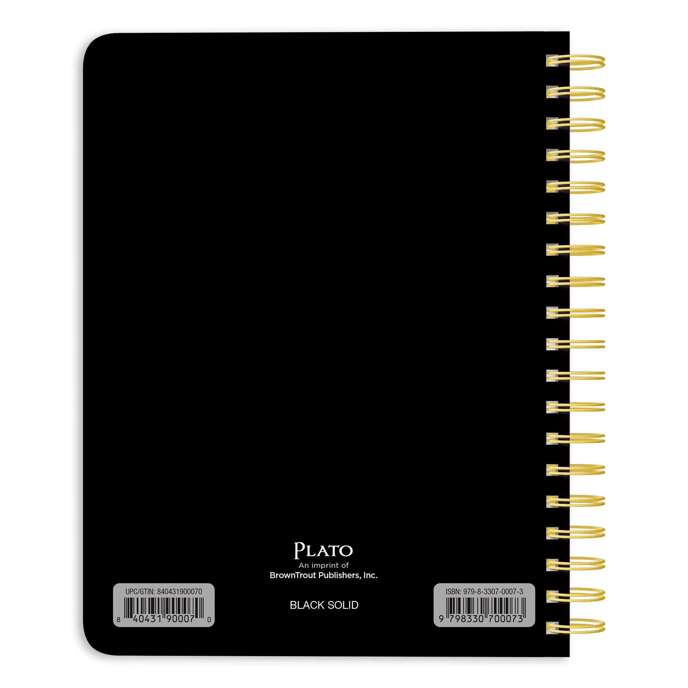 Plato Weekly Academic Desk Planner, 18-Month Organizer, July 2025 - December 2026 (Black, 6 in x 7.75 in) h7ds4