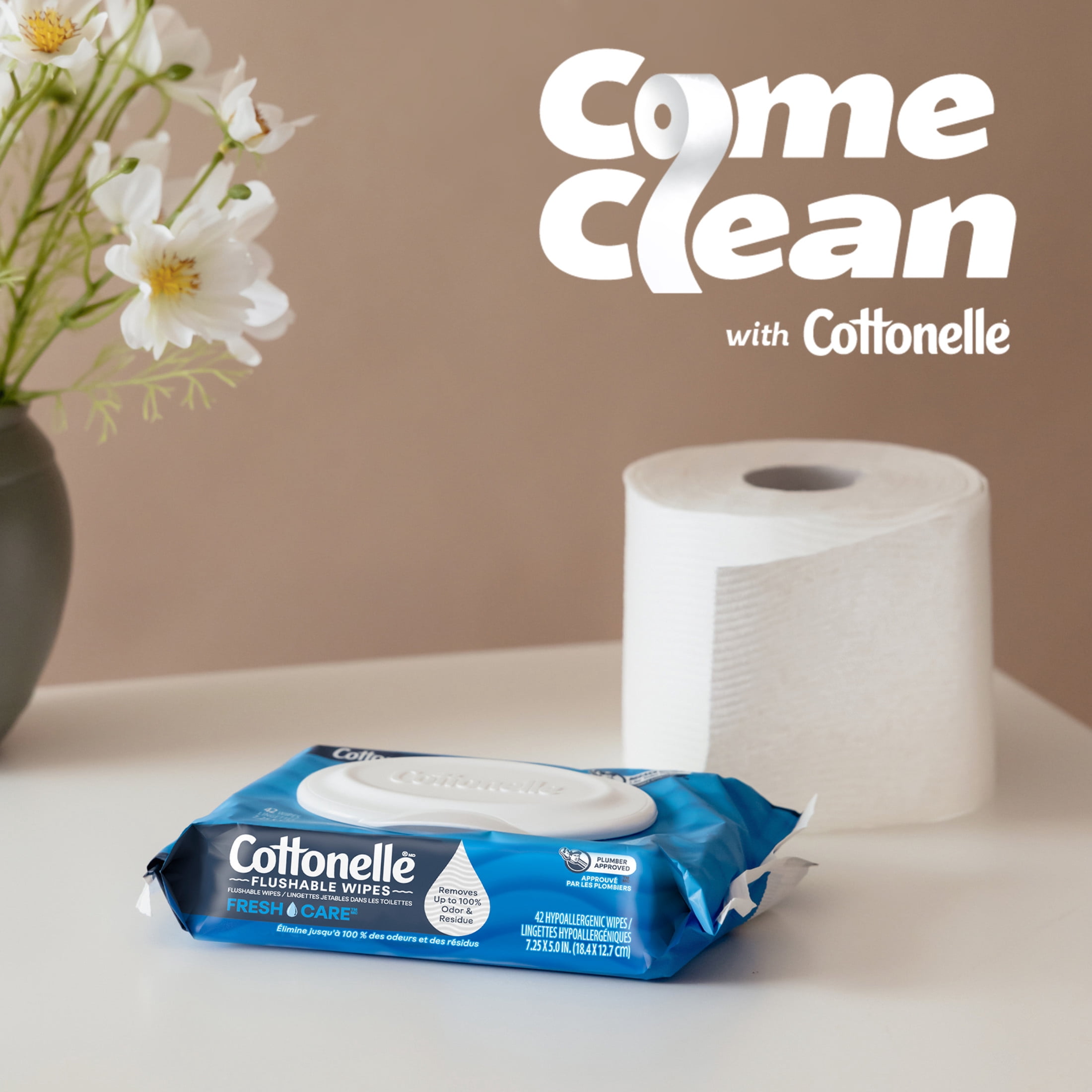 Cottonelle Fresh Care Flushable Wet Wipes (White, 420 Count) awera
