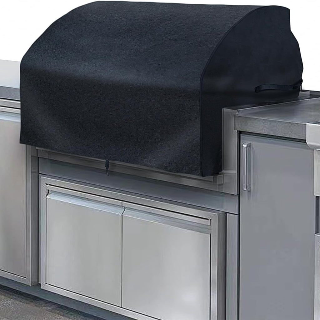 KRYTJACZ Heavy Duty BBQ Grill Cover for Built-in Gas and Charcoal Grills (Black, 42 in) 53yxv