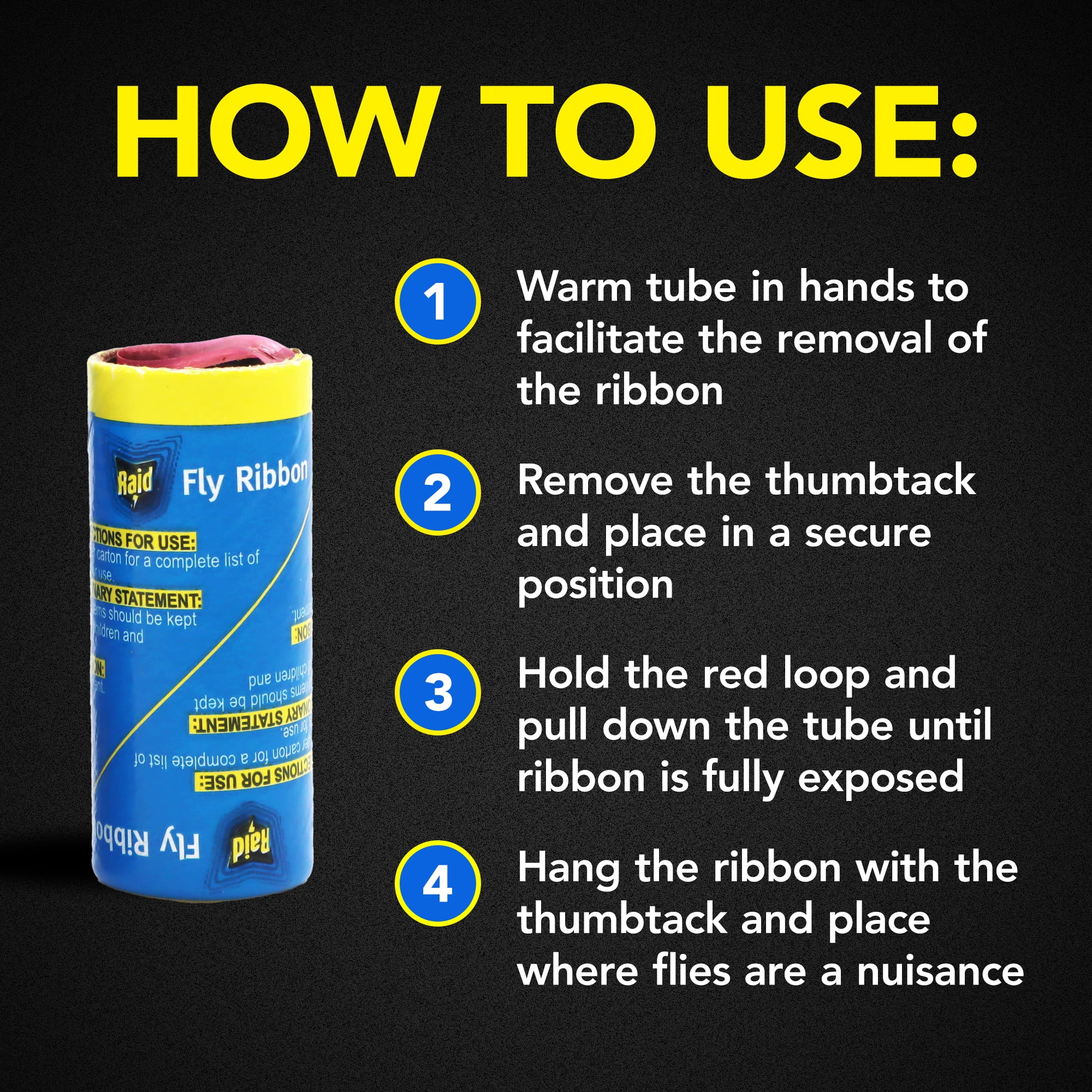 Raid Fly Ribbons Indoor and Outdoor Flying Insect Traps (10 Count) ry21o