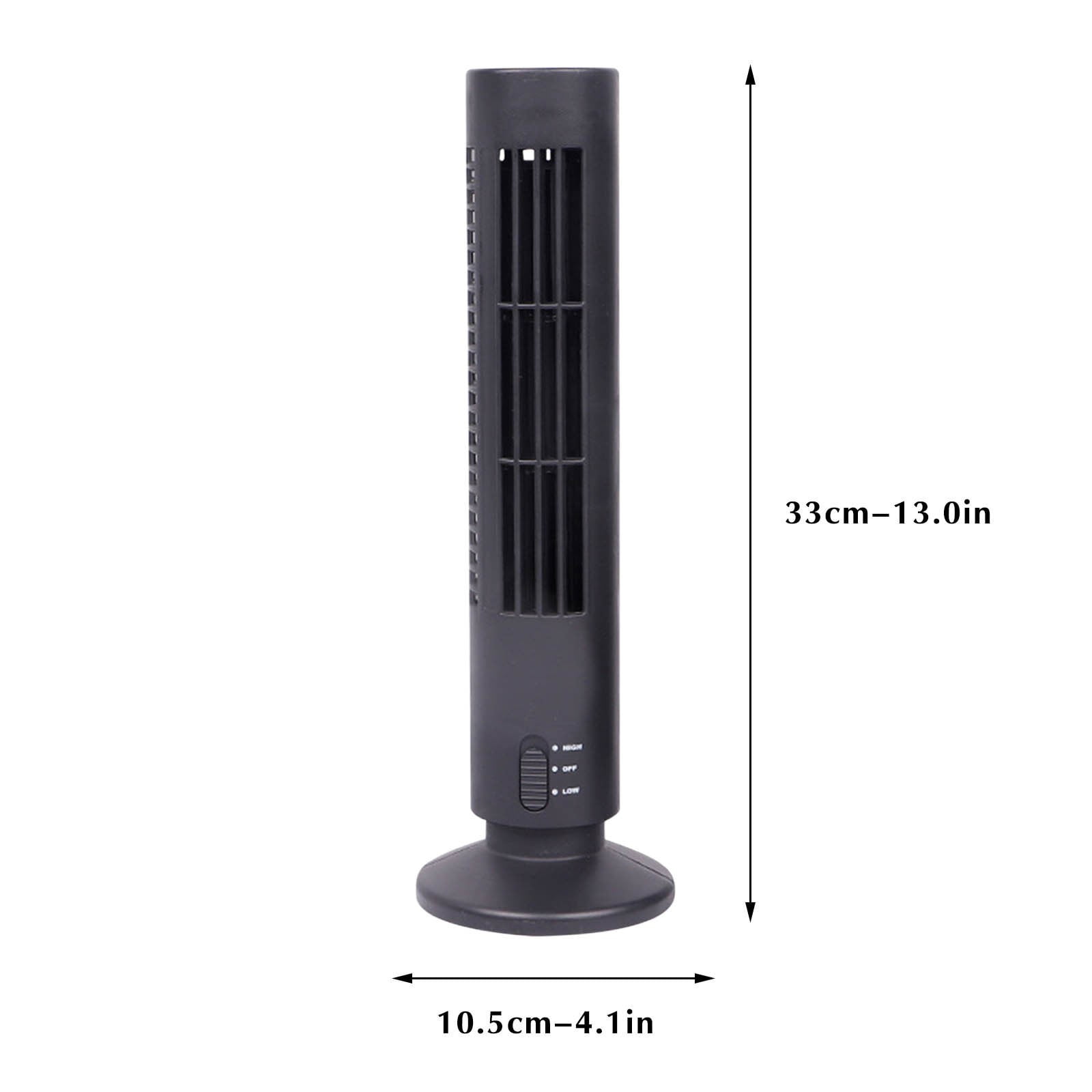 PALIFEUR Small Tower Fan, Portable Oscillating Desk Fan for Bedroom and Office (Black, 4.1 in x 13 in) q2fr1