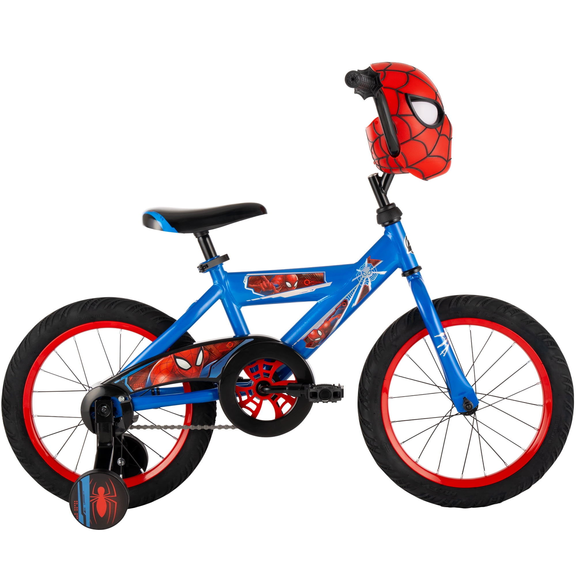 Huffy Marvel Spider-Man Kids Bike with Training Wheels (Blue, 16 in) zdzmc