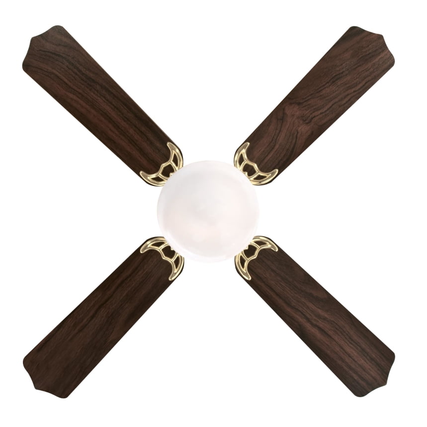 Westinghouse Casanova Supreme 42 in. Ceiling Fan with Light, Polished Brass Finish, Reversible Walnut/Oak Blades (42 in) ka8l0