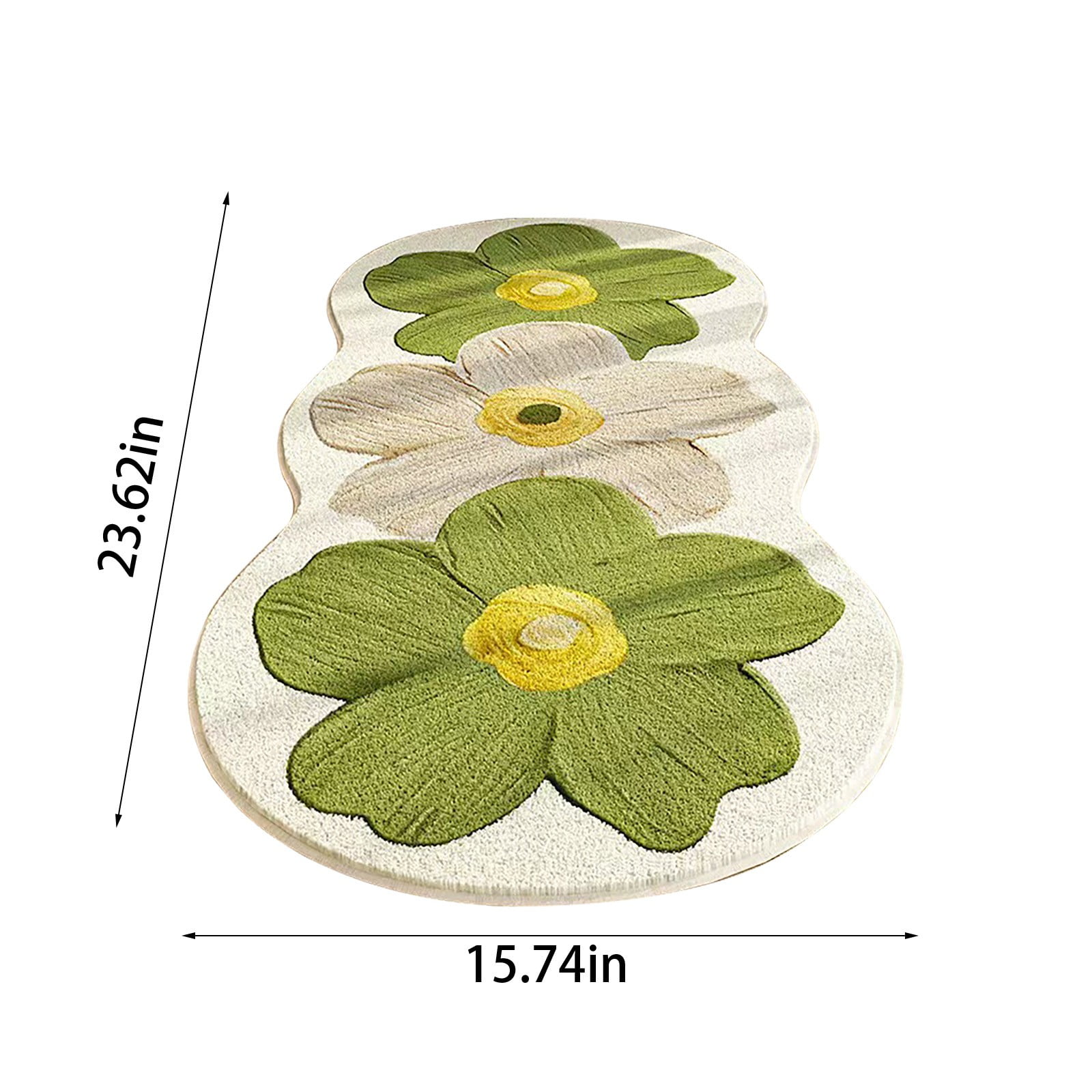 Elegant Home Decor Floral Pattern Non-Slip Washable Rug (Pink, 24 in x 36 in) bcwrn
