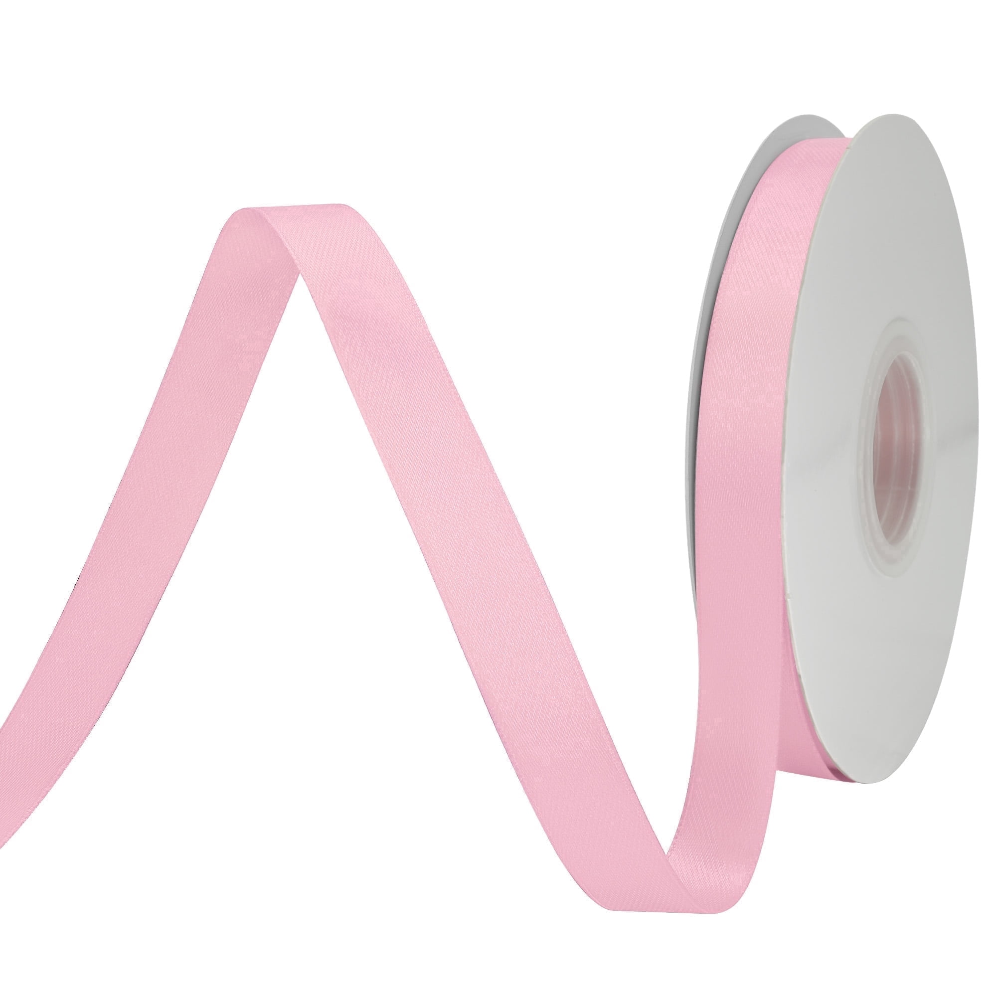 LoomJoyz Double Face Satin Ribbon for Gift Wrapping and Crafting (Pink, 5/8 in x 150 ft) rbi7c