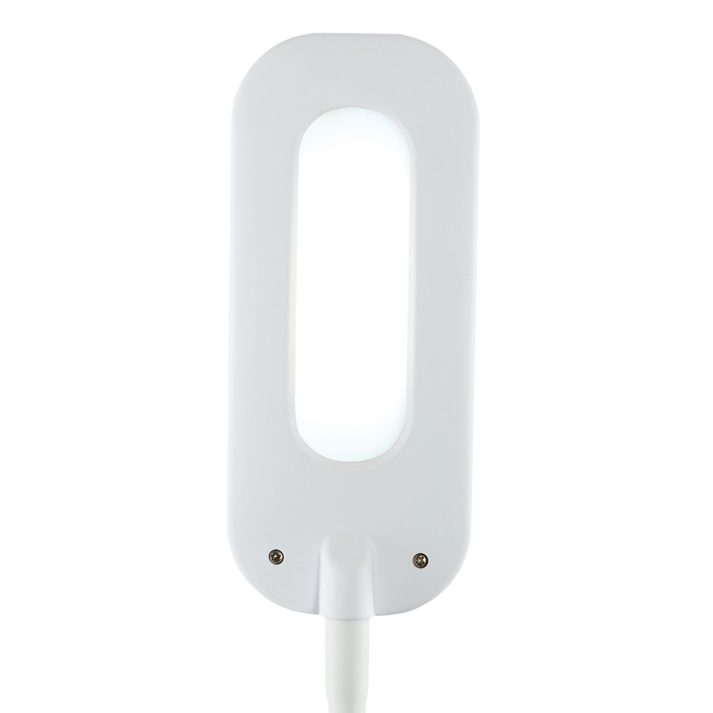 OttLite ClearSun LED Desk Lamp with Flexible Neck and Touch Controls (White, 12 in) a4r5r
