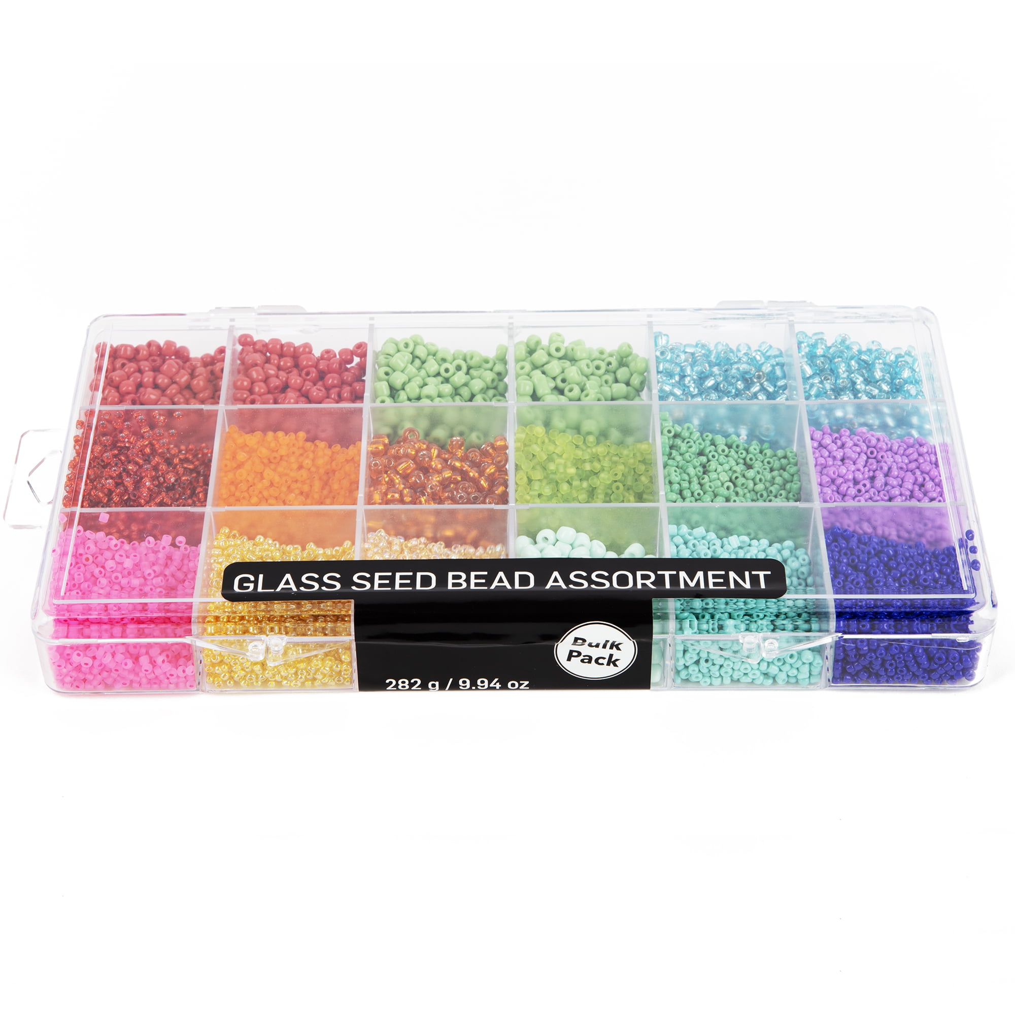 Cousin DIY Rainbow Glass Seed Beads for Jewelry Making and Crafting (Multi-color, 9.9 oz) e54te