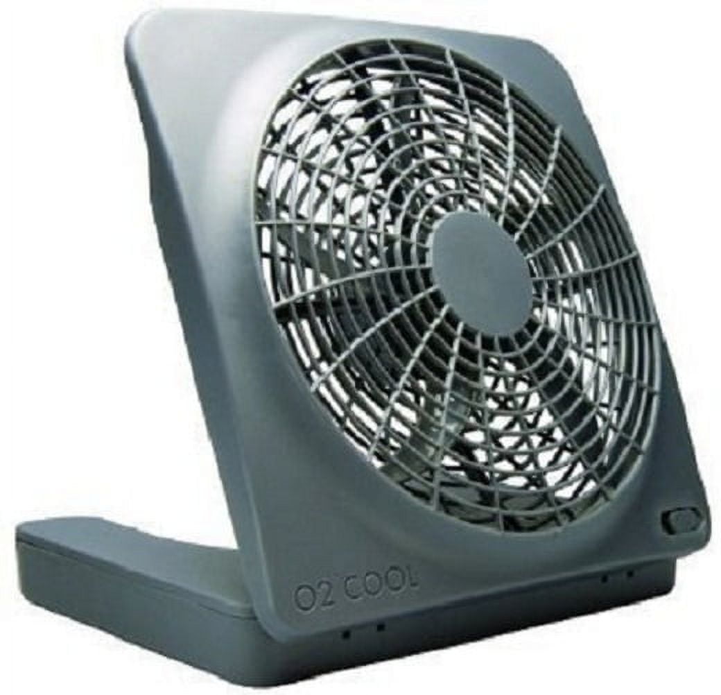 O2COOL Portable Camping Fan, Adjustable Desktop Cooling Fan (Grey, 10 in) oglzr