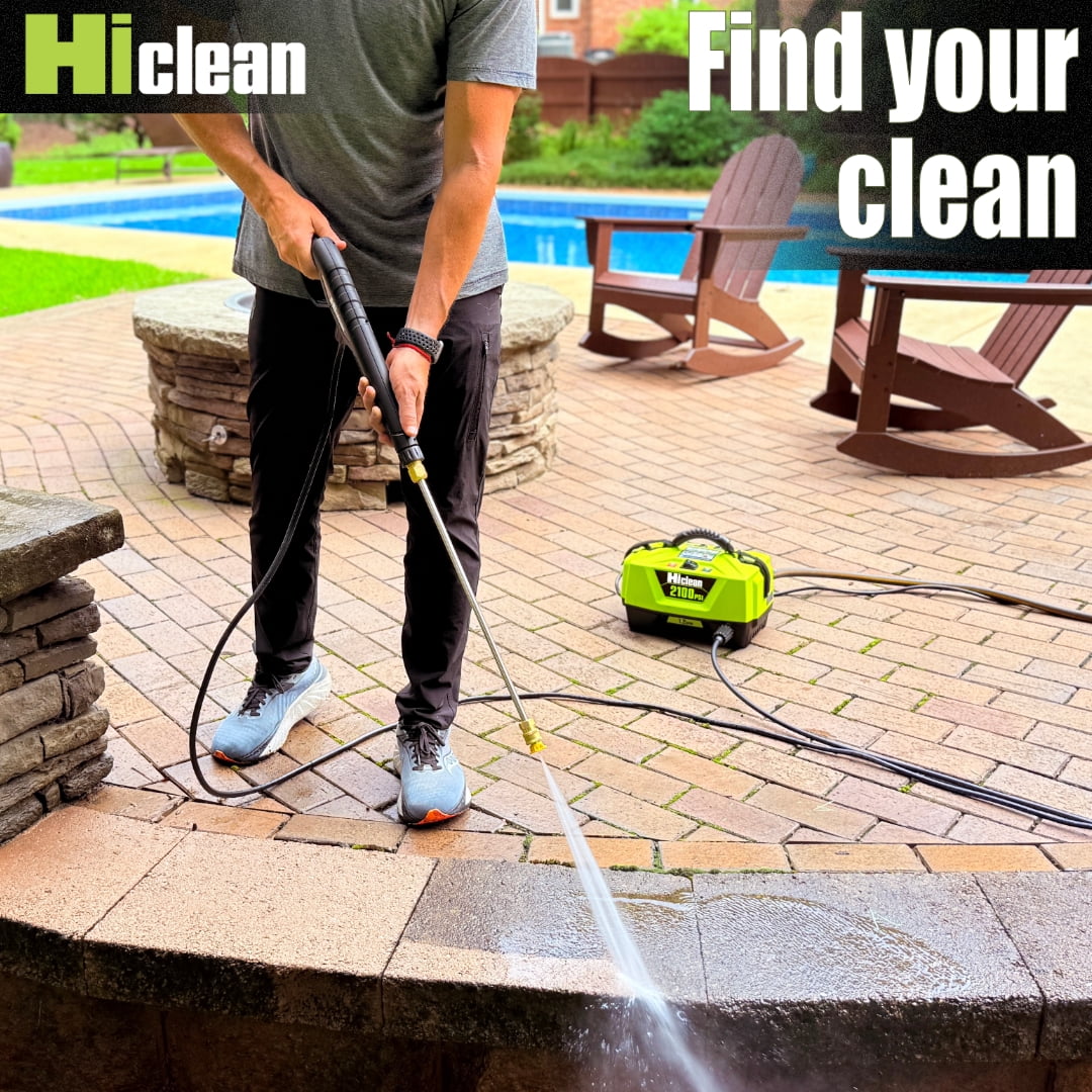 Hiclean Electric Pressure Washer, 2100 PSI Compact Power Washer for Car Detailing and Outdoor Cleaning (25 ft Hose) 27wpc
