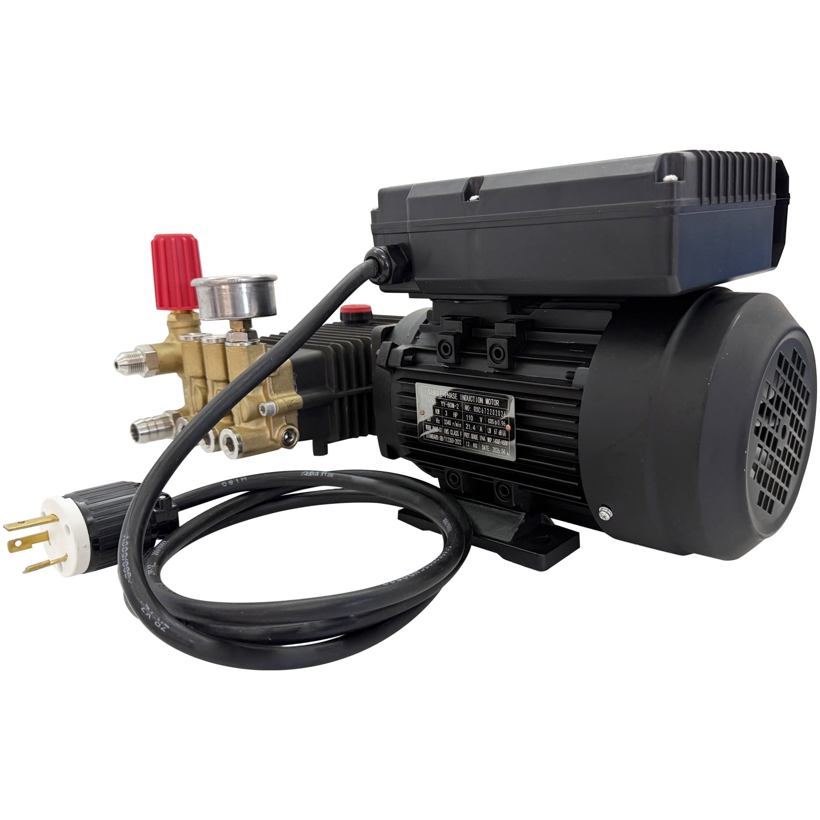 Techtongda Electric Portable High Pressure Car Washer Cleaning Pump System (12L/min) vi00f