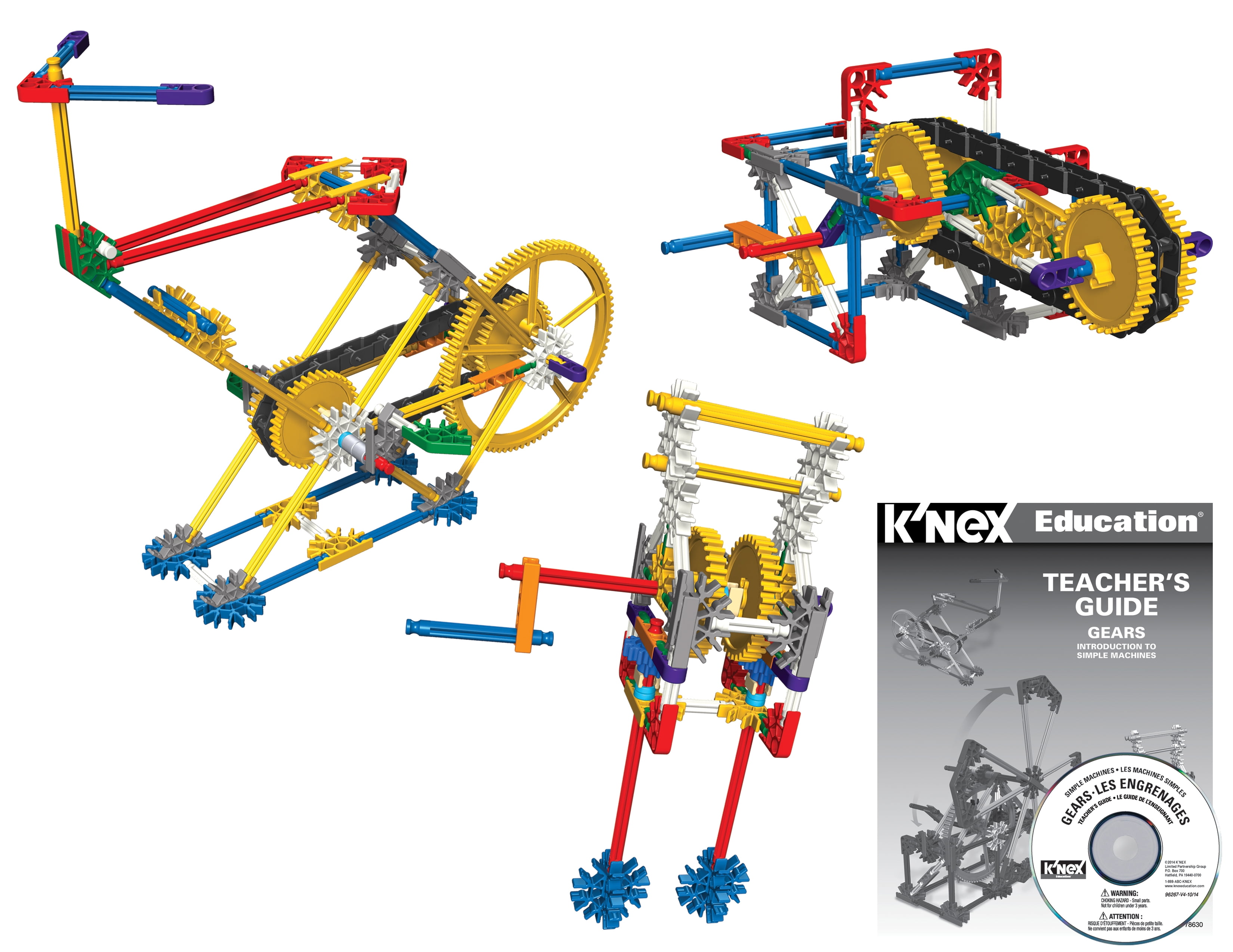 K'NEX Education Intro to Simple Machines Gears Set (198 Pieces) 2kzgg