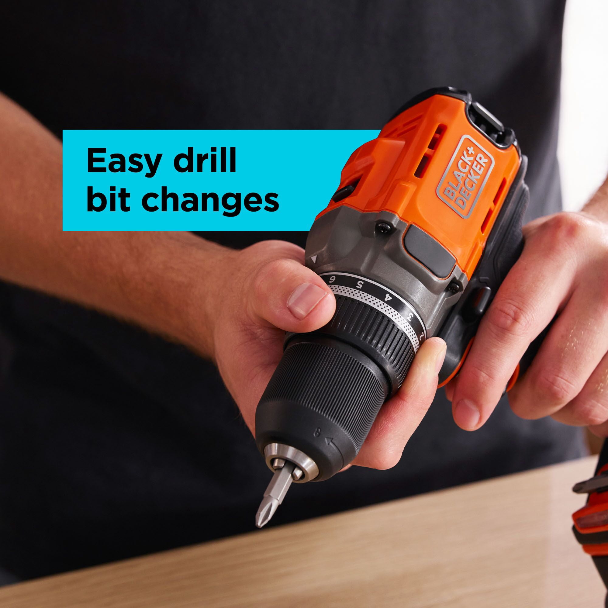 BLACK+DECKER 20V MAX POWERCONNECT Cordless Drill Driver (Black, 0.5 in Chuck) jybll