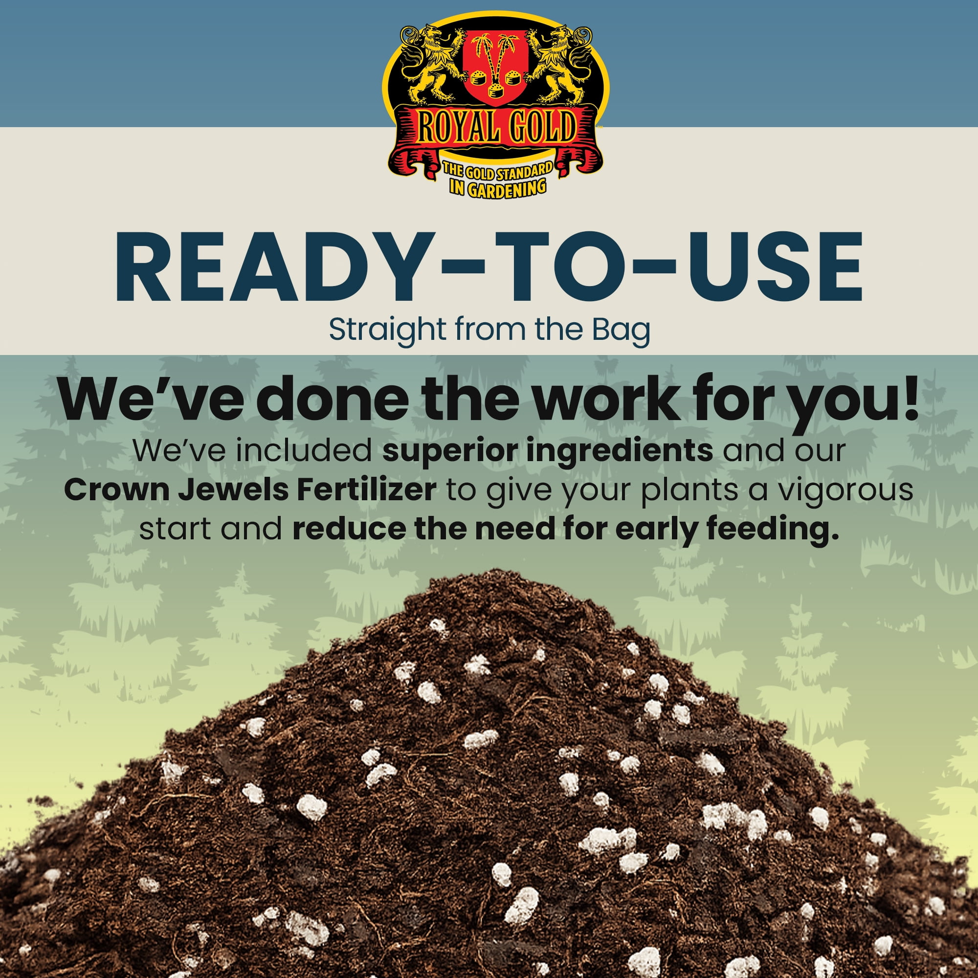 Royal Gold Special Reserve Premium Potting Mix, All-Purpose Soil for Indoor & Outdoor Container Gardens (1.5 cu ft) p5xfy