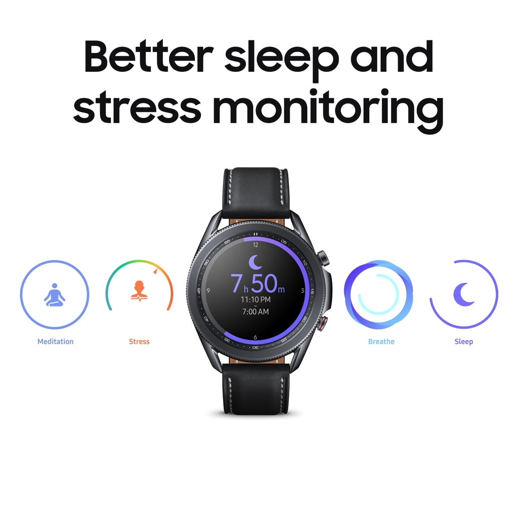 Samsung Galaxy Watch 3 Smartwatch Fitness Tracker with Health Monitoring and Bluetooth Connectivity (Mystic Silver, 41mm) 7tuo2