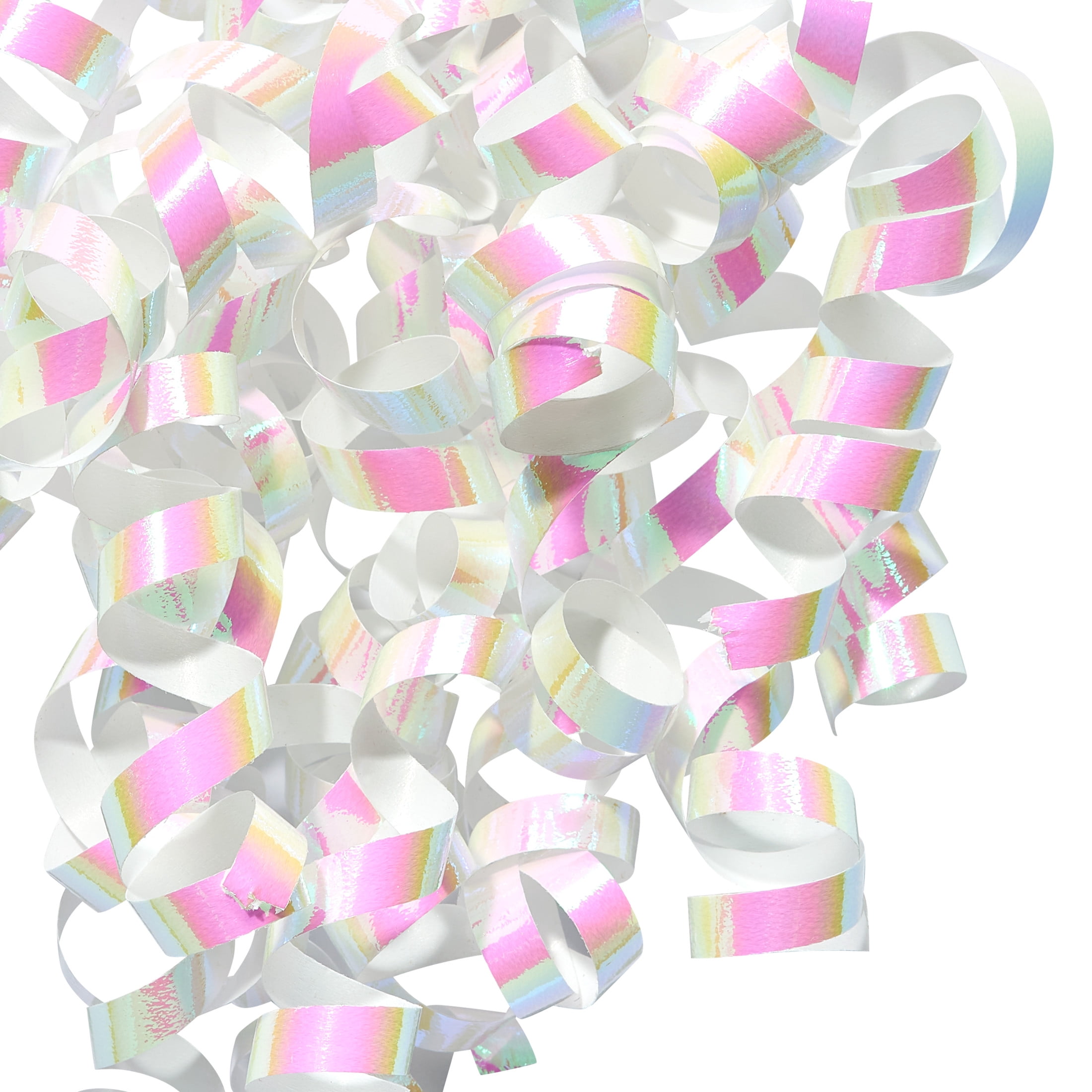 American Greetings Curly Poly Gift Bow Iridescent Decorative Topper (White, 9 in) 6ty69