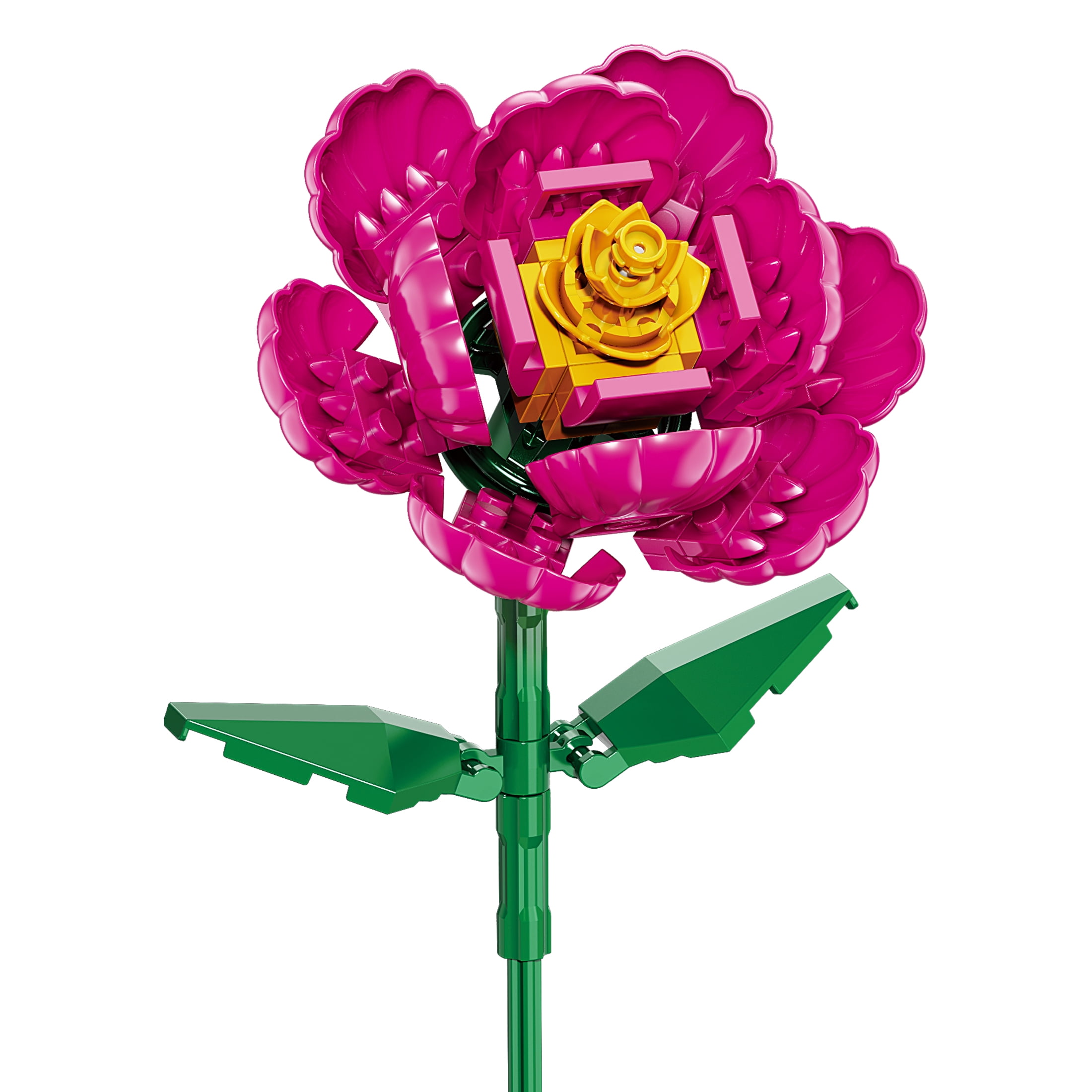 Brickcraft Bricktanicals Peony Flower Building Set (Floral Display Model, 1 Set) 6e005