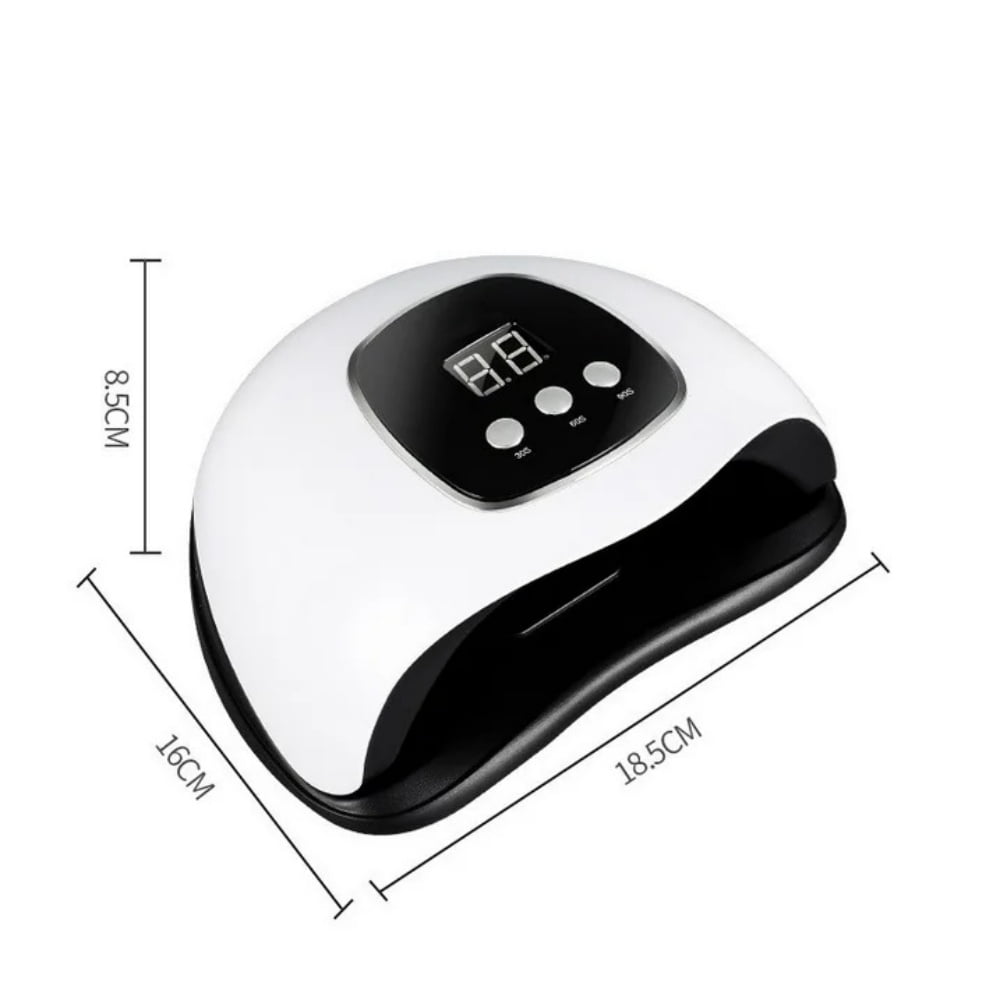 Swtroom UV LED Nail Lamp, Professional Fast Gel Polish Dryer with Automatic Sensor (White, 7.28 x 6.3 x 3.35 in) rb7h1