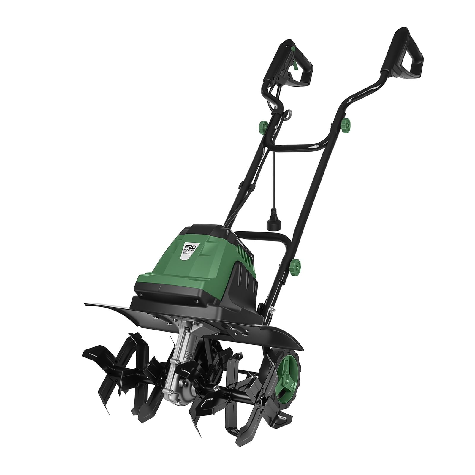 Prostormer 18 inch Electric Garden Tiller, 15 Amp Cultivator with 24 Steel Tines, 8.7 inch Tilling Depth, Adjustable Wheels and Foldable Handle ztou8