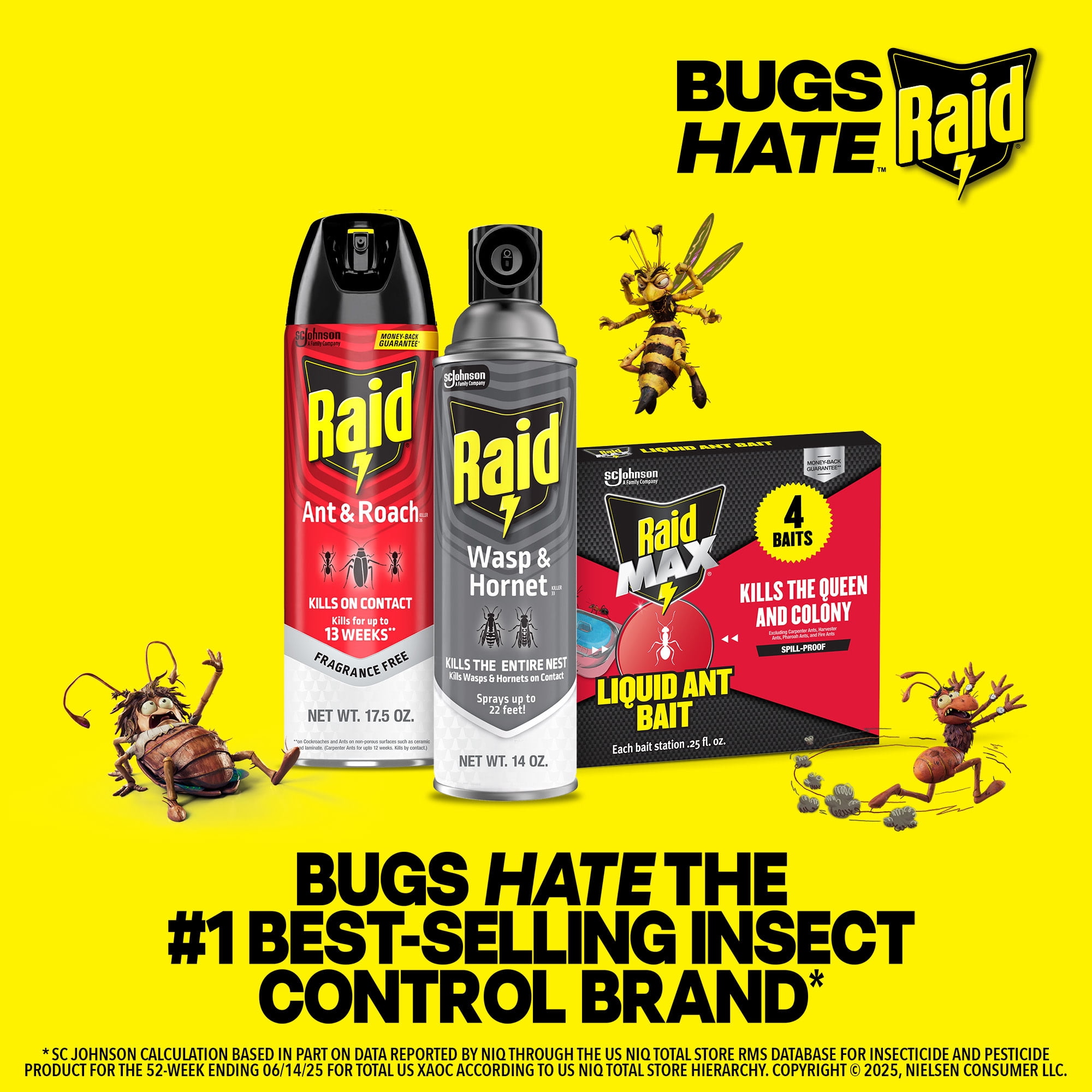 Raid Ant & Roach Killer Indoor Insecticide Spray (Fragrance Free, 35 oz, 2 Pack) jzlme