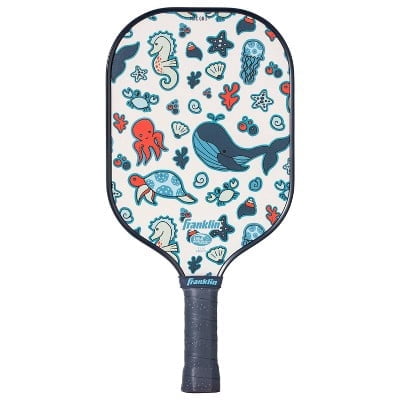 Franklin Sports Youth Pickleball Paddle - Fiberglass Construction with Non-Slip Grip (Sea Creature Graphic, 7.6 oz) ul56s