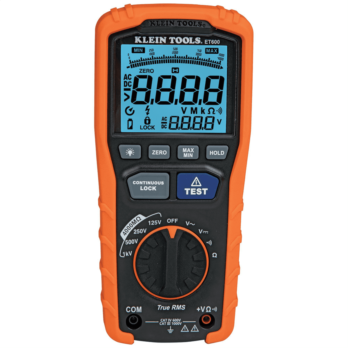Klein Tools Insulation Resistance Tester (Black, 1 Unit) f7m0m