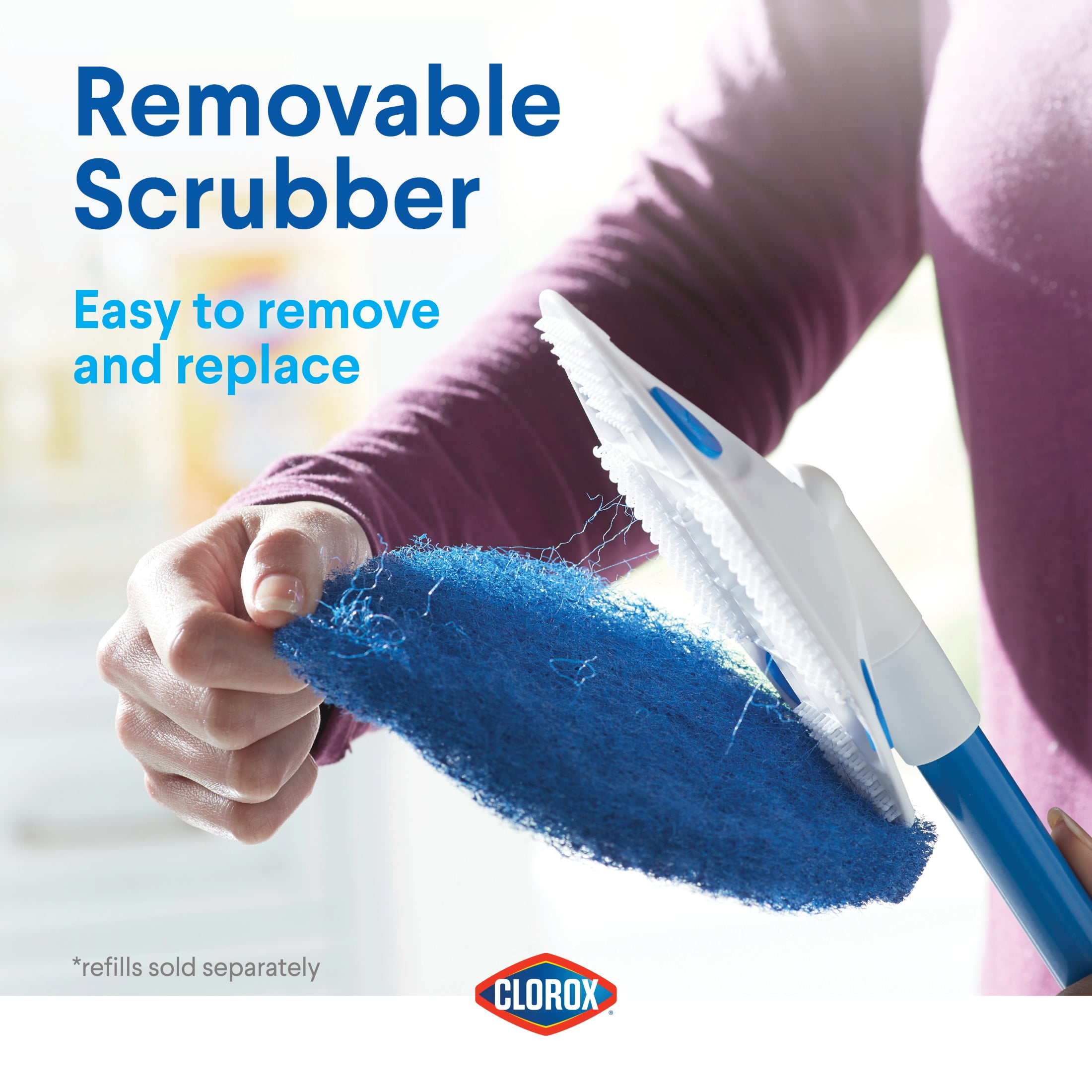 Clorox Extendable Tub and Tile Scrubber with Pivoting Head (28.5 in) z1uqr