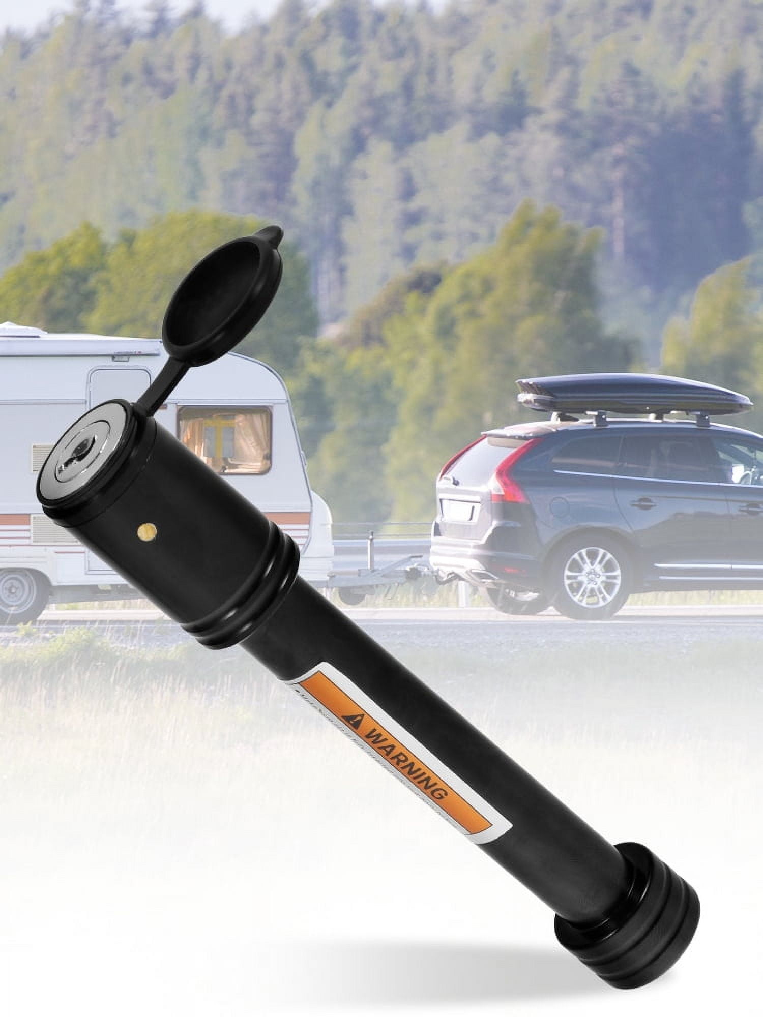 Qenwkxz Trailer Hitch Receiver Lock, Anti-Theft Pin for 2 in Receivers, Heavy-Duty Carbon Steel (Black, 5/8 in) 6h9h3