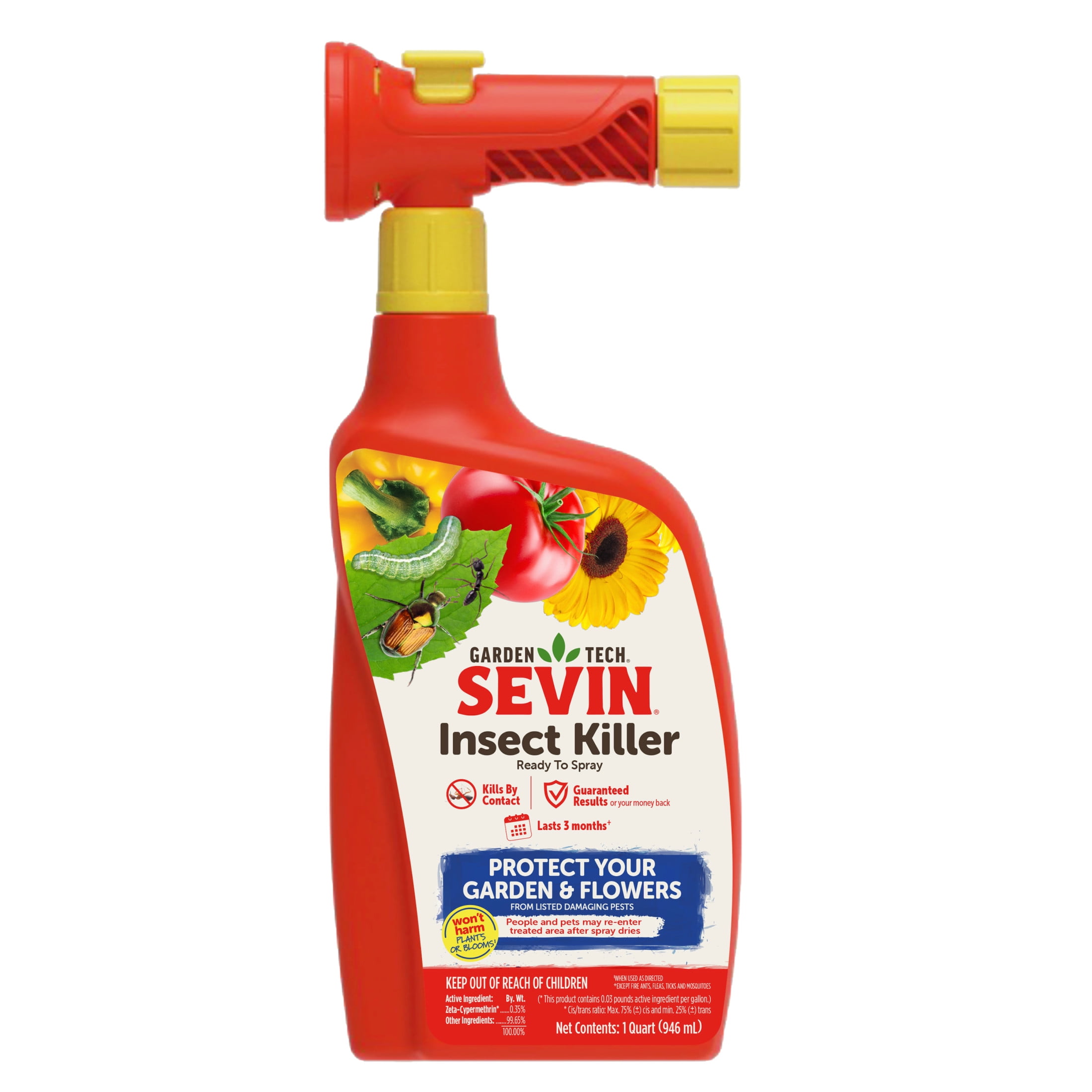 Sevin Ready-to-Spray Insect Killer for Gardens and Flowers (32 fl oz) 4d22j