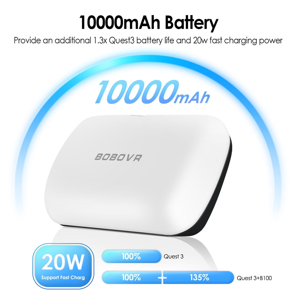 BOBOVR B100 Magnetic Battery Pack for S3 Pro (10000mAh, 1 Pack) 68wxo