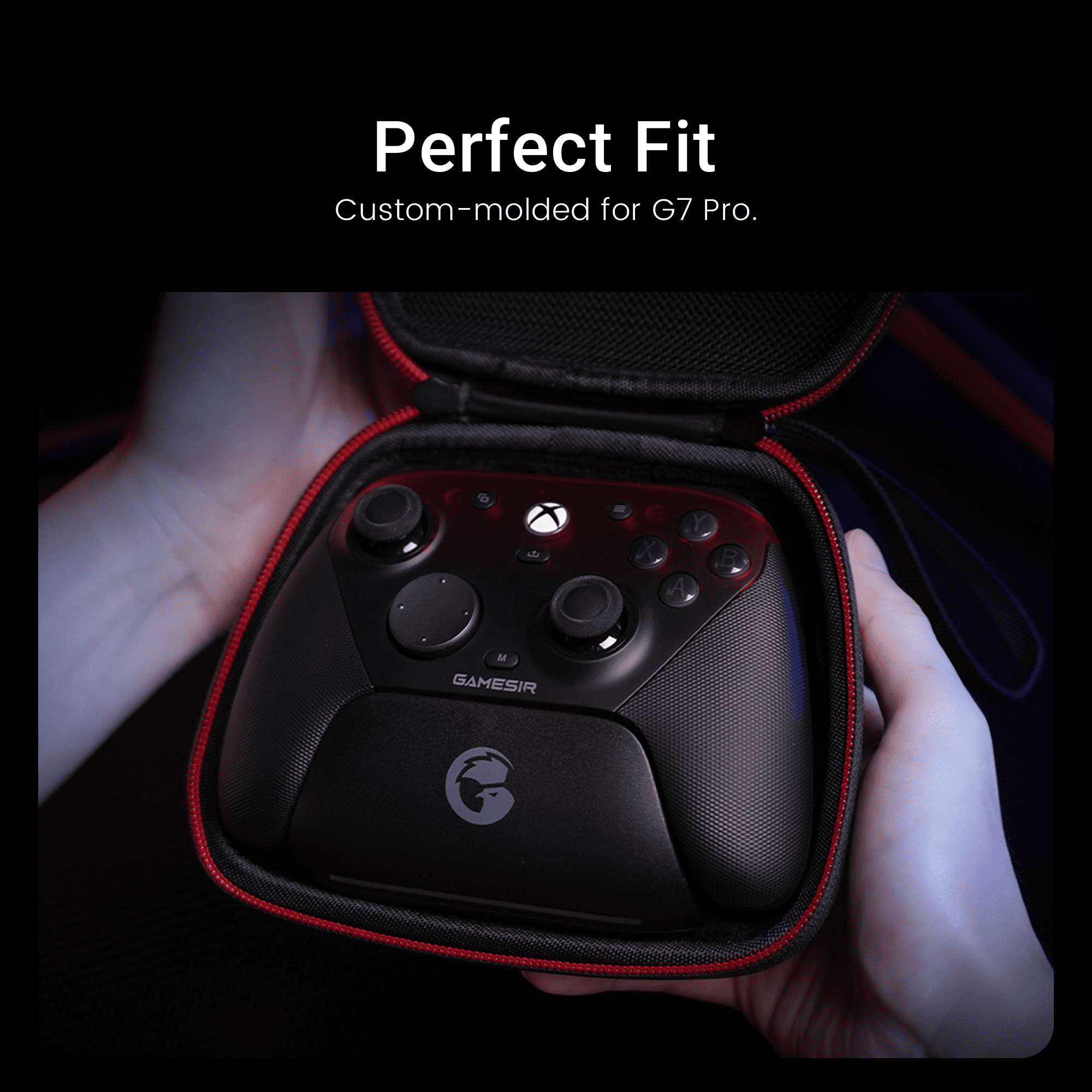 GameSir G7 Pro Controller Carrying Case with Swappable Thumbstick Set (Black) nr3s6