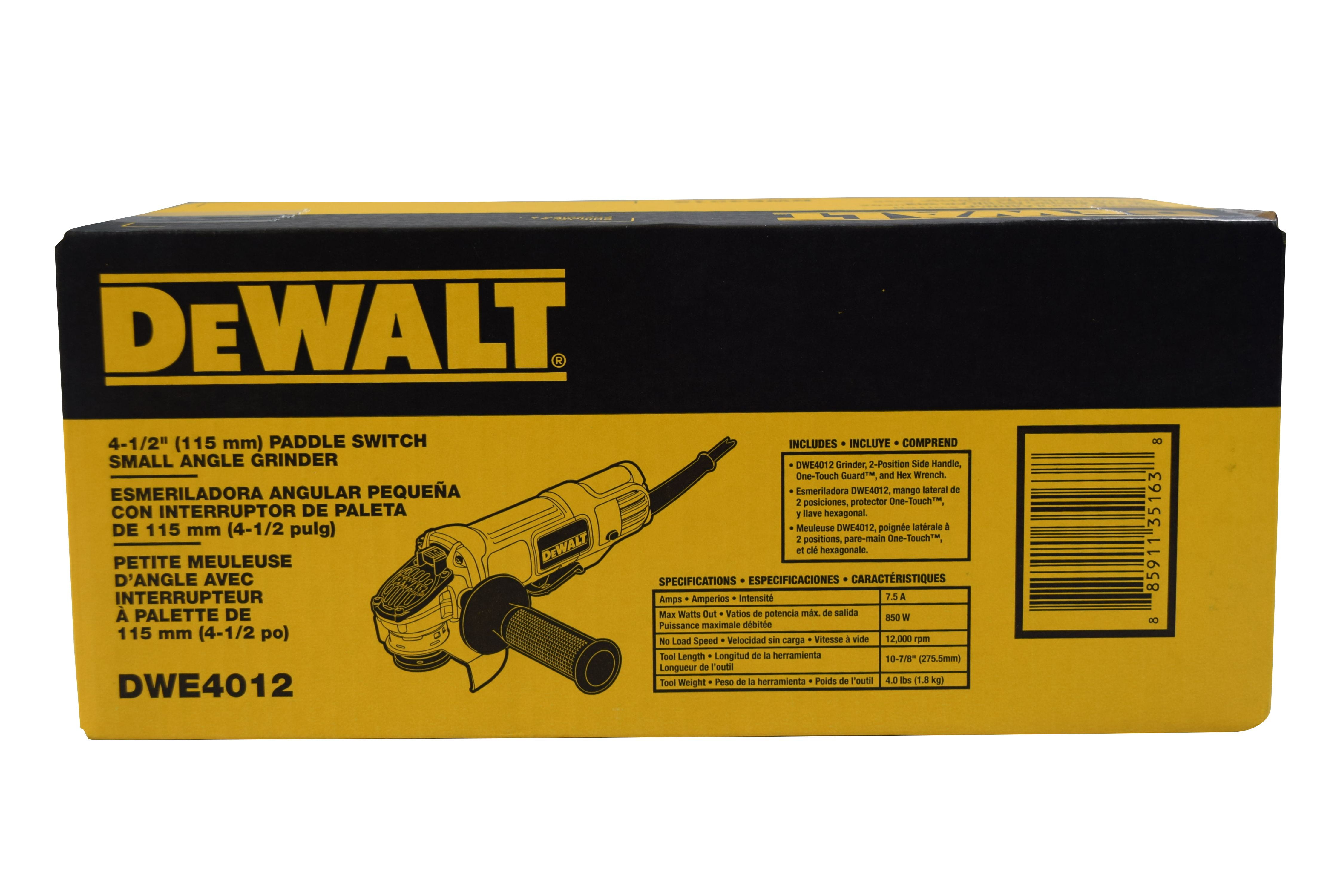 DEWALT 4-1/2 in Small Angle Grinder with Paddle Switch (7-Amp, Yellow) 3vd7r
