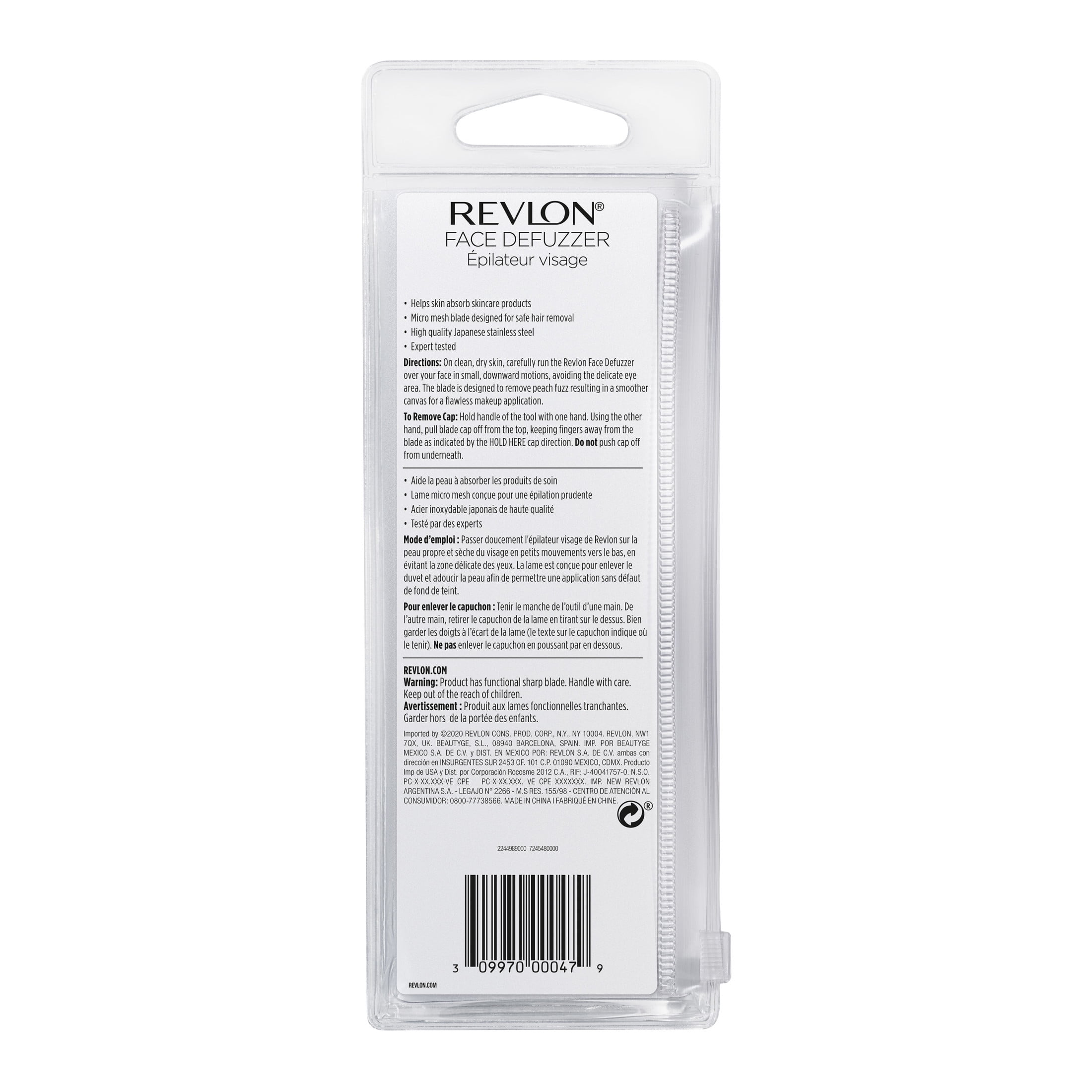 Revlon Face Defuzzer and Dermaplaning Tool for Precision Hair Removal (Red, 2 Count) 9nny6