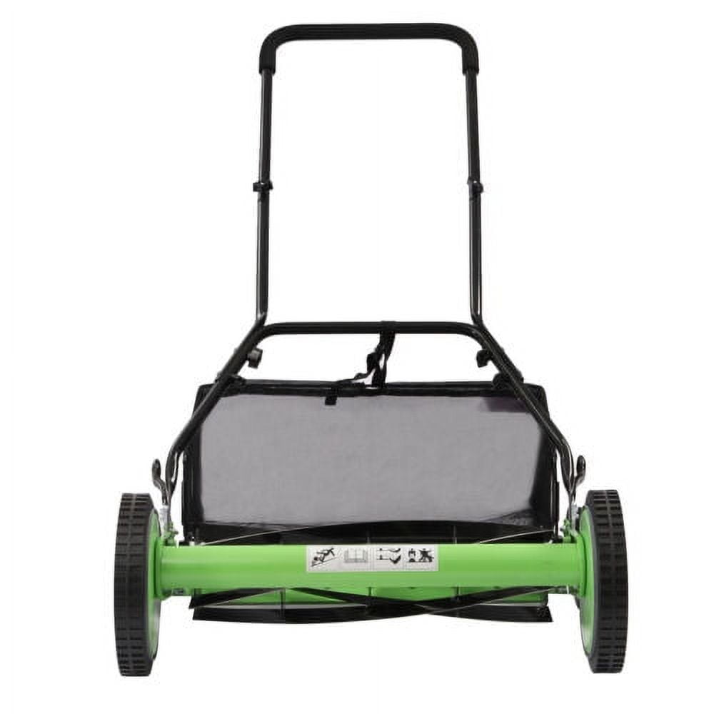 Generic Manual Reel Mower 5-Blade Push Lawn Mower with Adjustable Cutting Height (Black, 20 in) 4zzk6