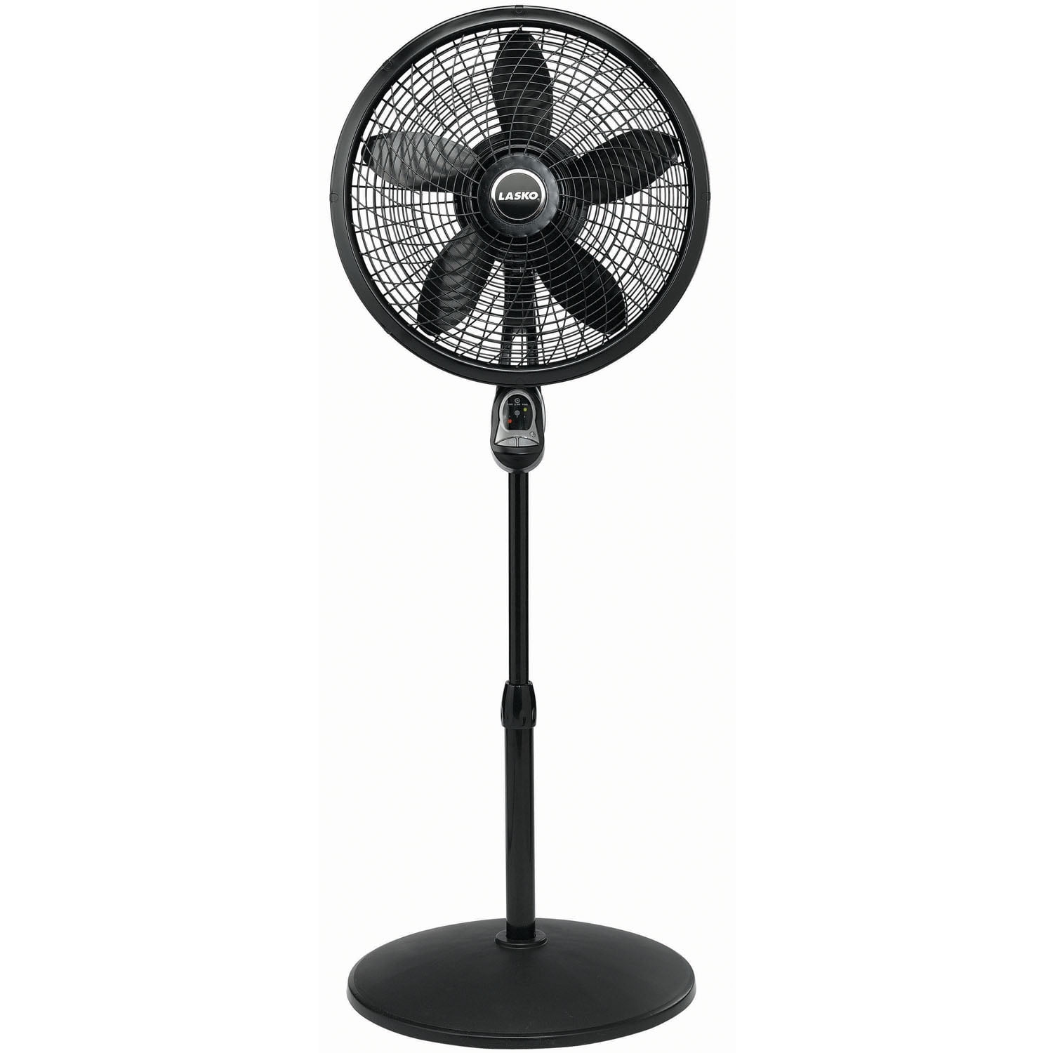 Lasko Cyclone Oscillating Pedestal Fan with Remote, Adjustable Height, Quiet Cooling (Black, 2-Pack, 18 in) piiu3