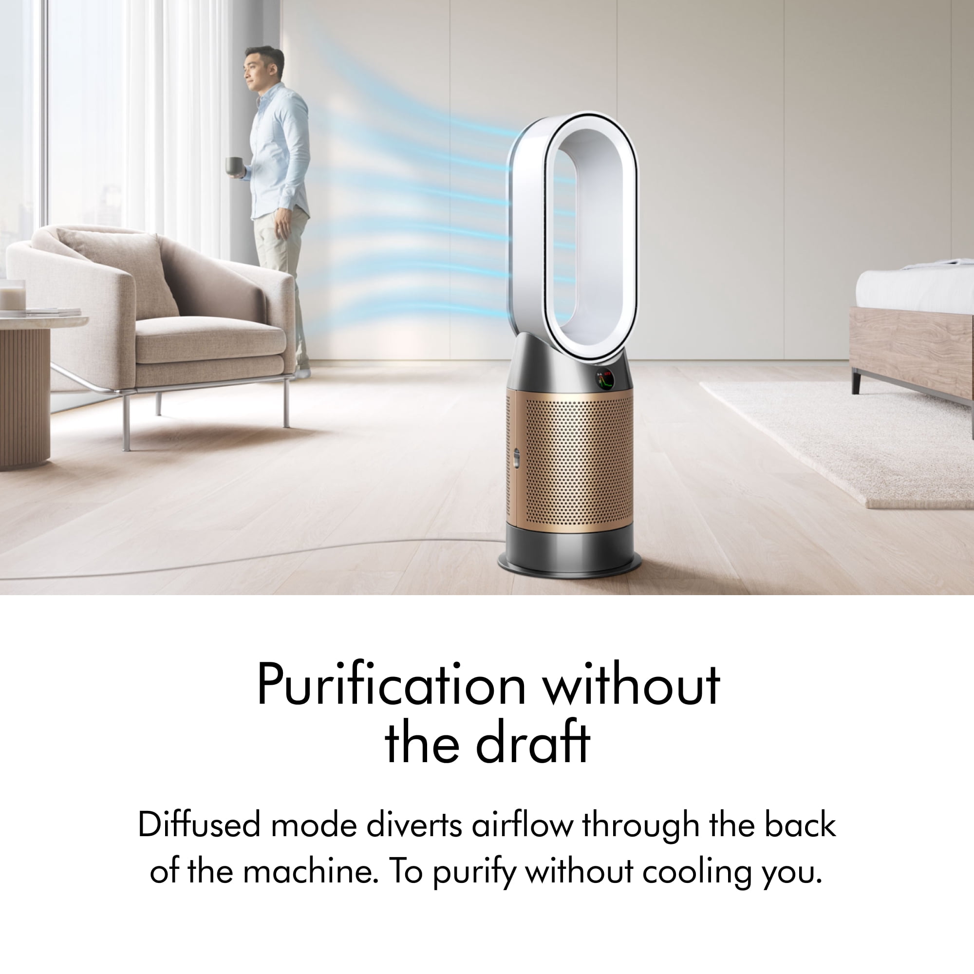Dyson Purifier Hot+Cool HP2 Air Purifier and Heater (White/Gold) 2p82f