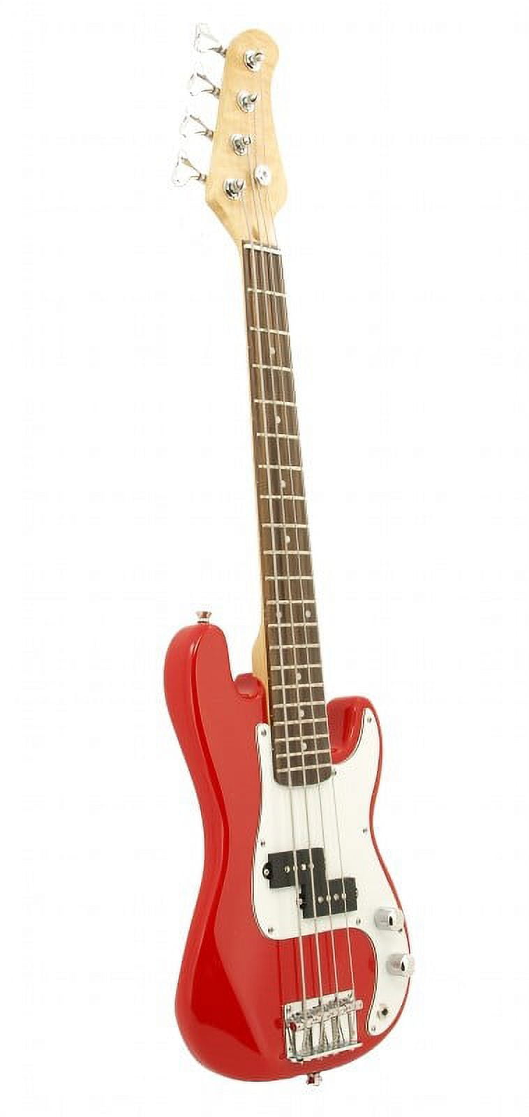 EDMBG Electric Bass Guitar for Kids, Small Scale Mini Instrument (Red, 36 in) e9s5i