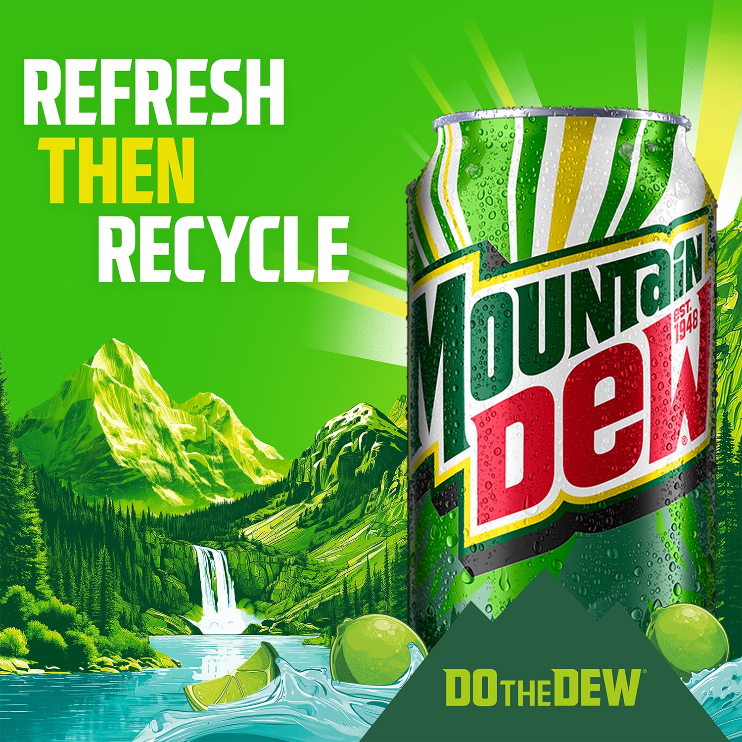 Mountain Dew Baja Blast Tropical Lime Soda, Refreshing Citrus Flavor (24 Pack, 12 fl oz) dfc4e - Image 7