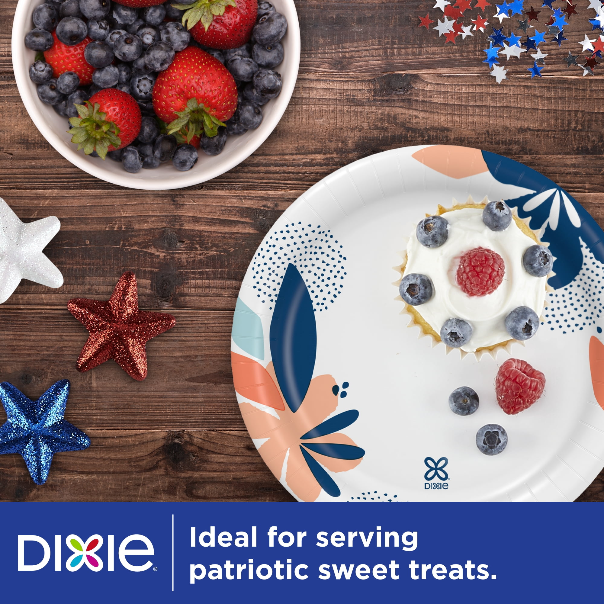 Dixie Disposable Paper Plates, Soak-Proof Heavy-Duty Snack Plates (White, 50 Count, 6.8 in) jh1yi