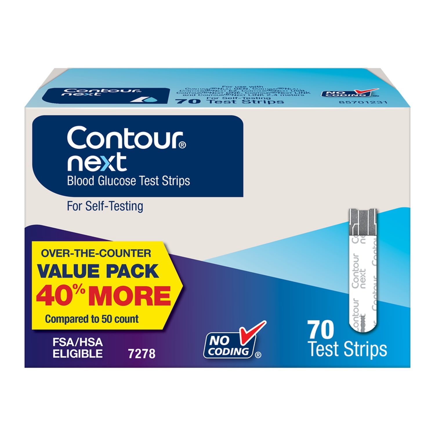 Contour Next Blood Glucose Test Strips (70 Count) yjncs