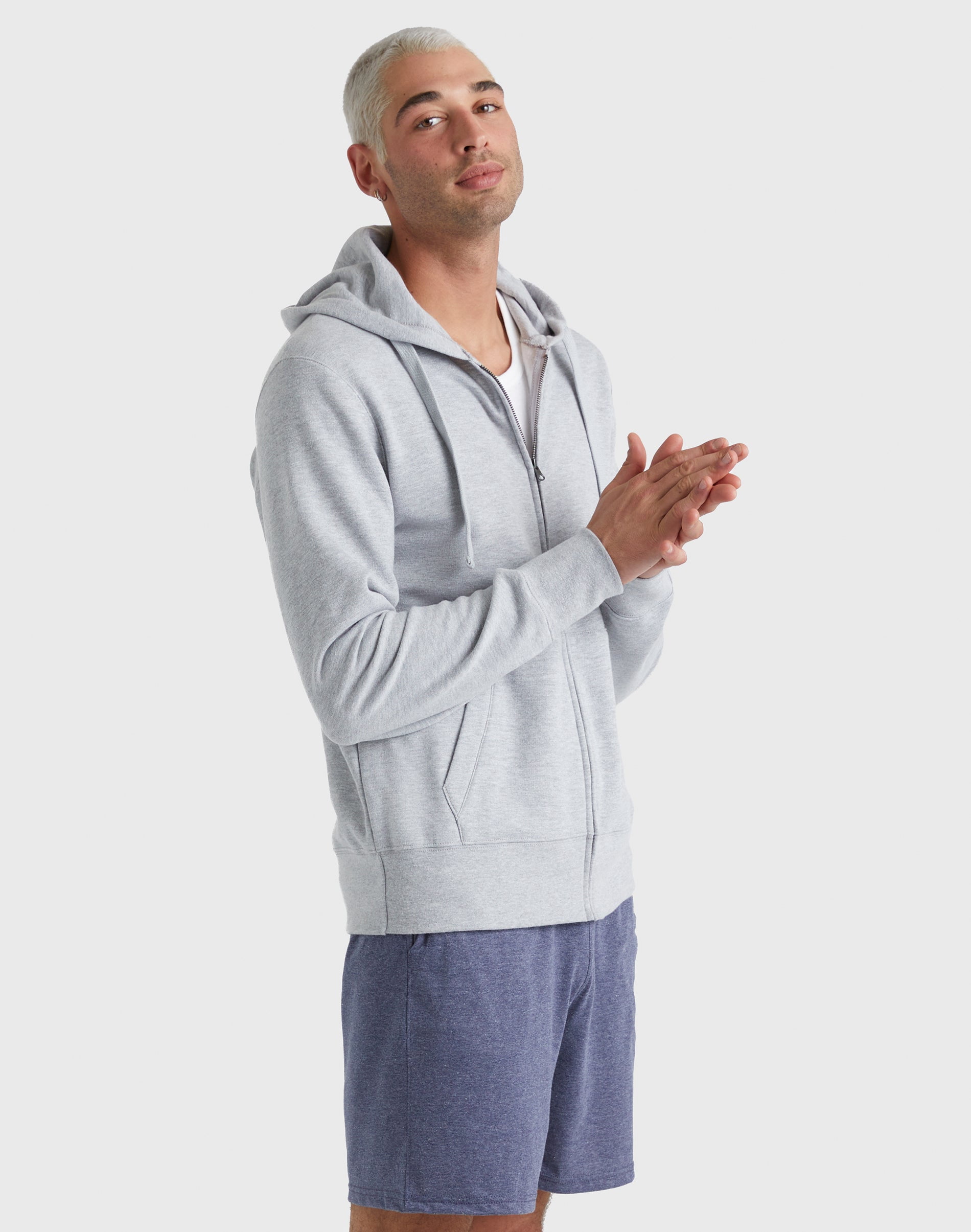 Hanes Mens Zip-Up Fleece Hoodie Originals Midweight Long Sleeve Sweatshirt (Black, S) ywi37