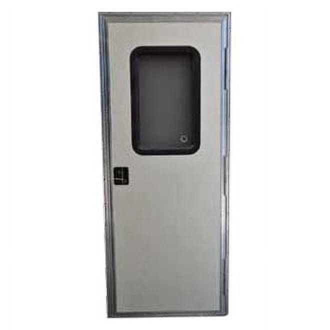 AP Products RV Square Entrance Door with Screen and Window (Polar White, 26 in x 70 in) cg27u