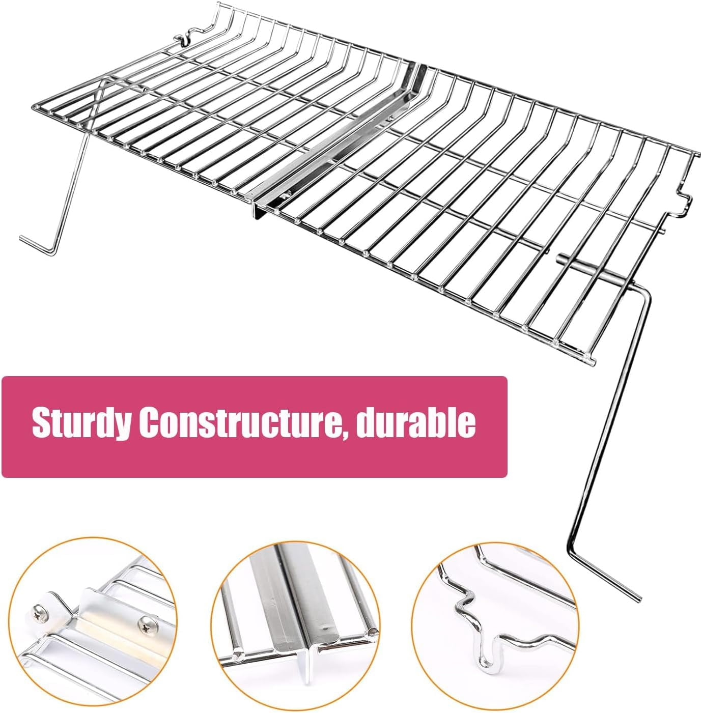 Char-Griller Stainless Steel Grill Warming Rack Replacement for 5050, 5650, 3001, 2223, 5072, 2823, 3030 (20.75 in x 11 in) 8nysf