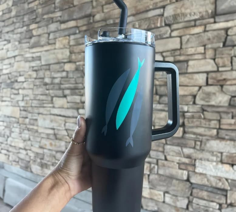 The Chosen 3 Fish Insulated Stainless Steel Tumbler (Black, 40 oz) j5aba