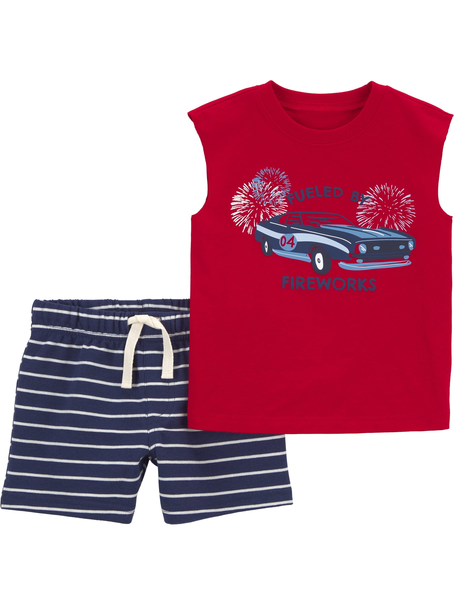 Carter's Child of Mine Baby and Toddler Boy Patriotic Americana Outfit Set (Red, 12M-5T) dejfi
