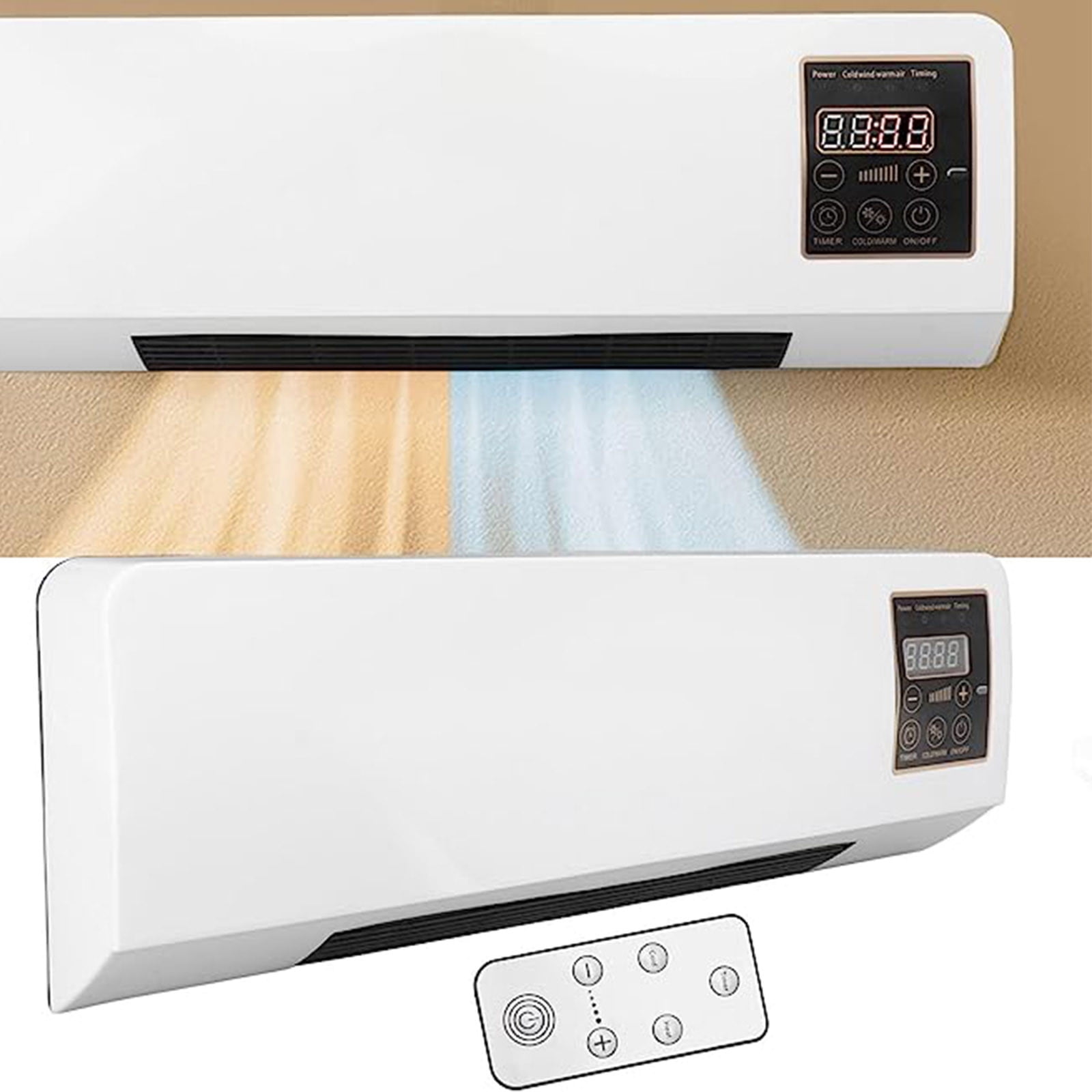 VBODN Wall Mounted Electric Heater and Cooling Fan (12000 BTU, 450 Sqft) rni5t